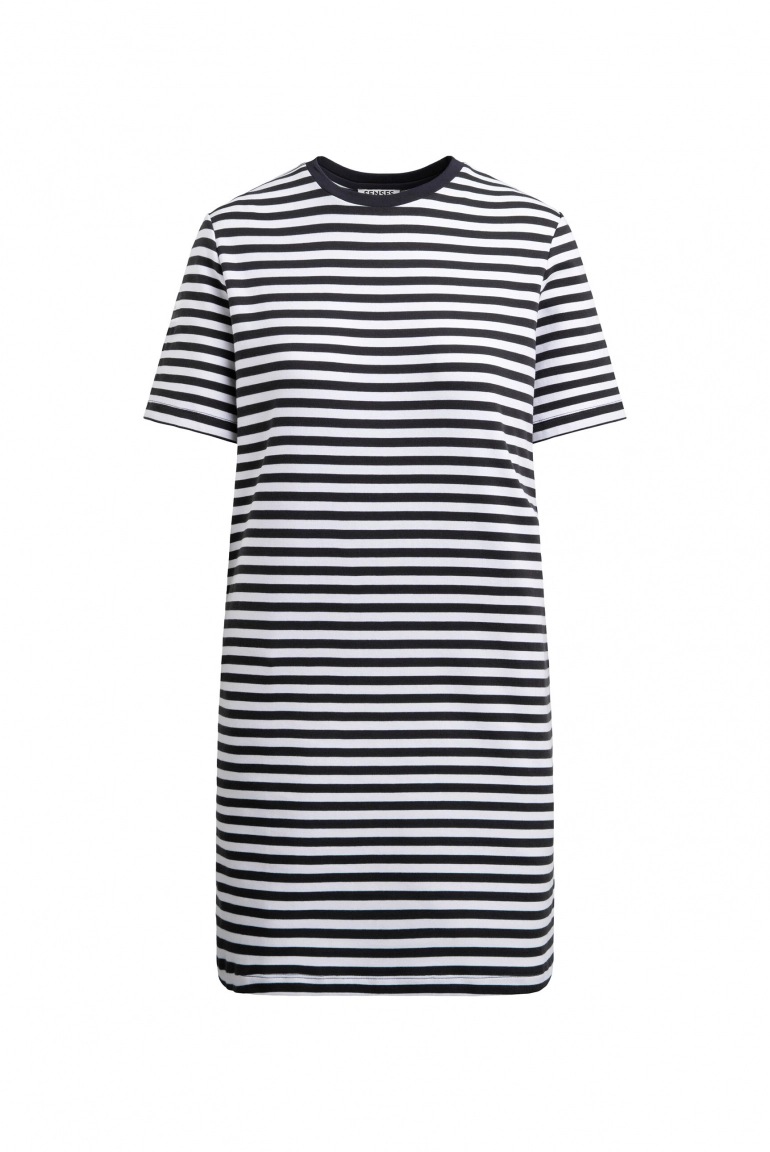 SENSES Gestreiftes T-Shirt-Kleid FE:NO night navy / opticwhite SENSES Gestreiftes T-Shirt-Kleid FE:NO night navy / opticwhite