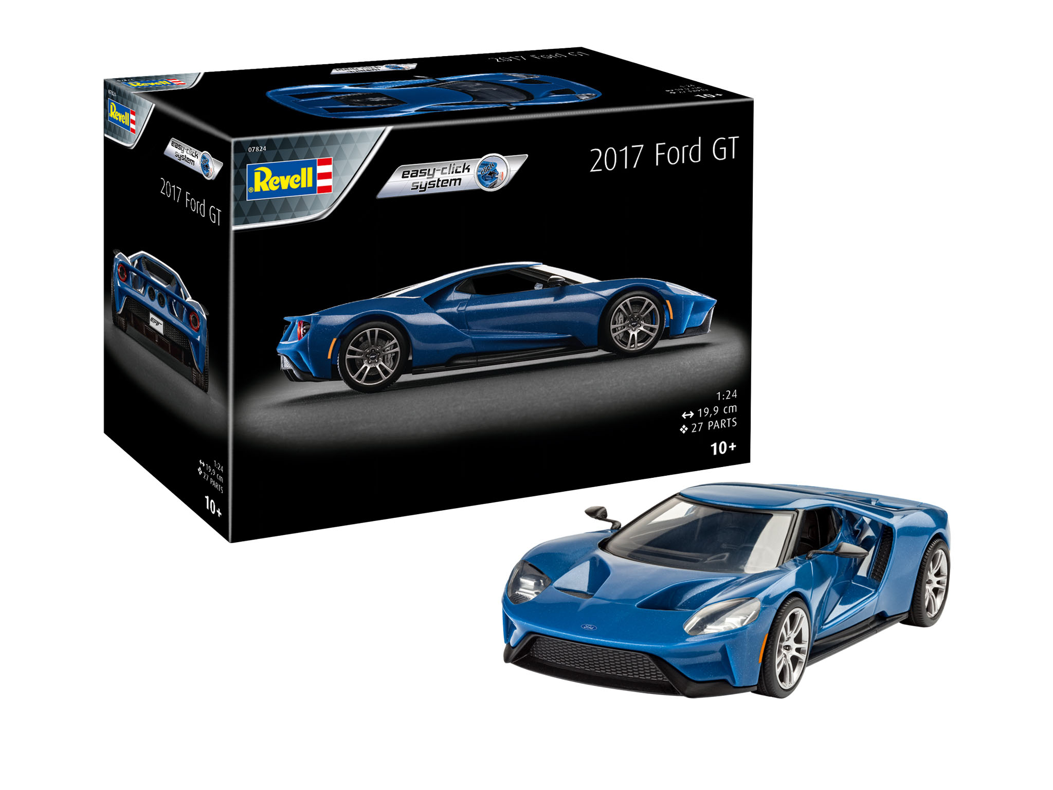 Revell 07824 2017 Ford GT Click System Modellbausatz Leichtmetallfelge, Speiche, Rad, Coupe, Sportwagen