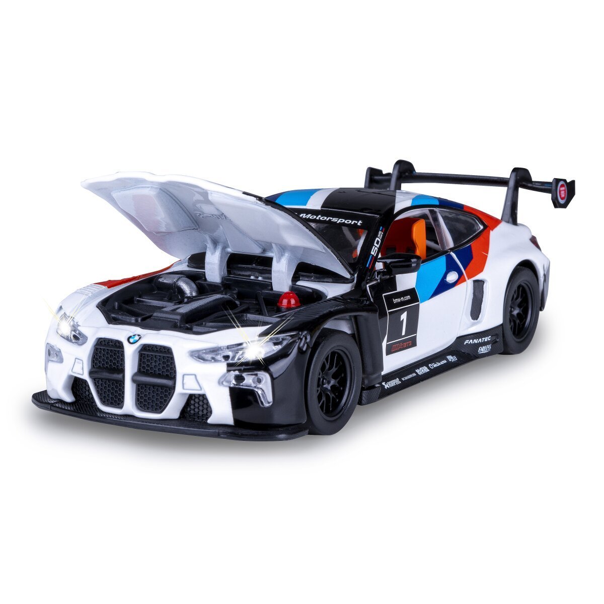 JAMARA BMW M4 GT3 Diecast 1:32 weiß inkl. Knopfzellen ab 3 Jahren JAMARA BMW M4 GT3 Diecast 1:32 weiß inkl. Knopfzellen ab 3 Jahren