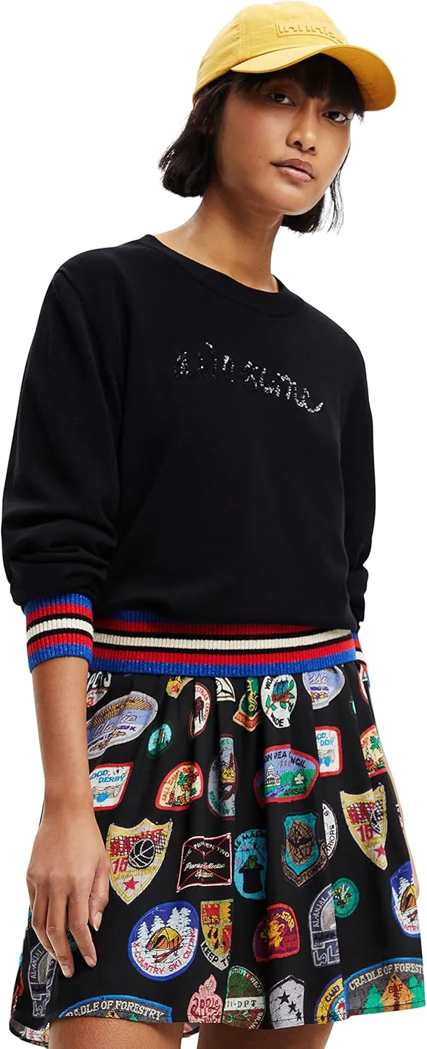 Desigual Damen Pullover - Strickpullover mit Glitzerdetails 22WWJF152000 GR. XXL Desigual Damen Pullover - Strickpullover mit Glitzerdetails 22WWJF152000 GR. XXL