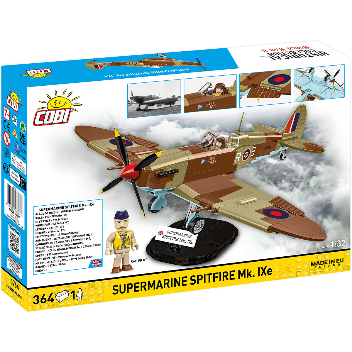 COBI 5764 - Supermarine Spitfire MK.IXE - Bild 2 COBI 5764 - Supermarine Spitfire MK.IXE - Bild 2