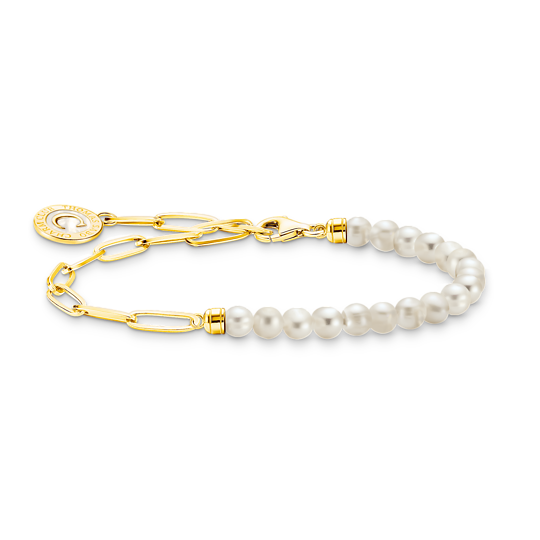 Thomas, Sabo, Armband, Charm, Perlen, Vergoldet, Länge, 19, Cm, A2129-430-14, Charm-Club, Zubehor, Armreif, Schmuck