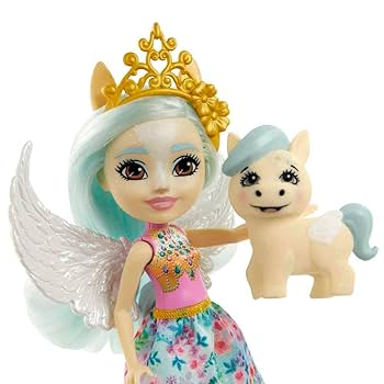 Enchantimals Pegasus Spielfigur mit Pegasus-Pferd und thematischem Zubehör