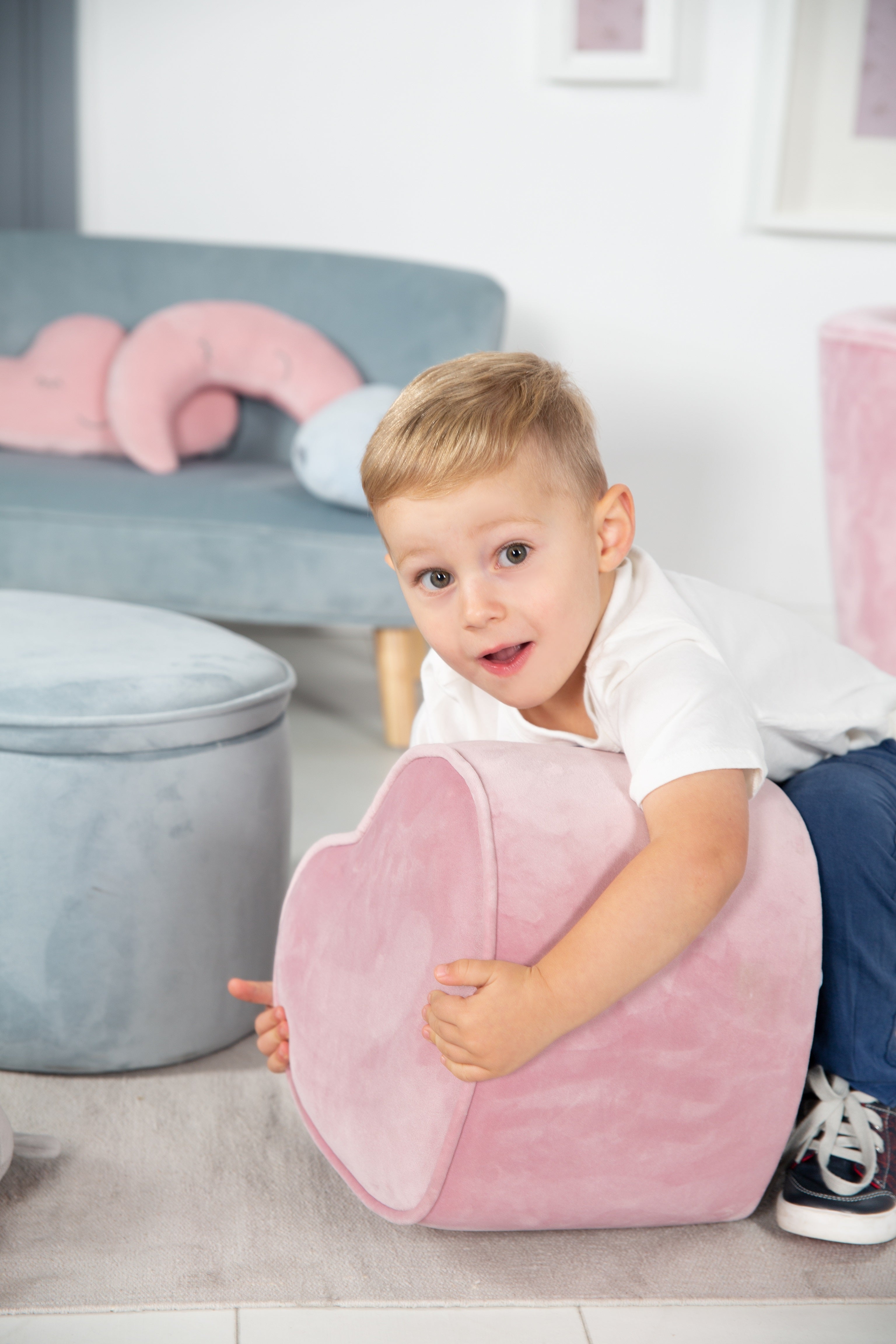 Roba 450130MA Kinderhocker in Herzform mauve – Spielmöbel - Bild 2 Roba 450130MA Kinderhocker in Herzform mauve – Spielmöbel - Produktbild 2