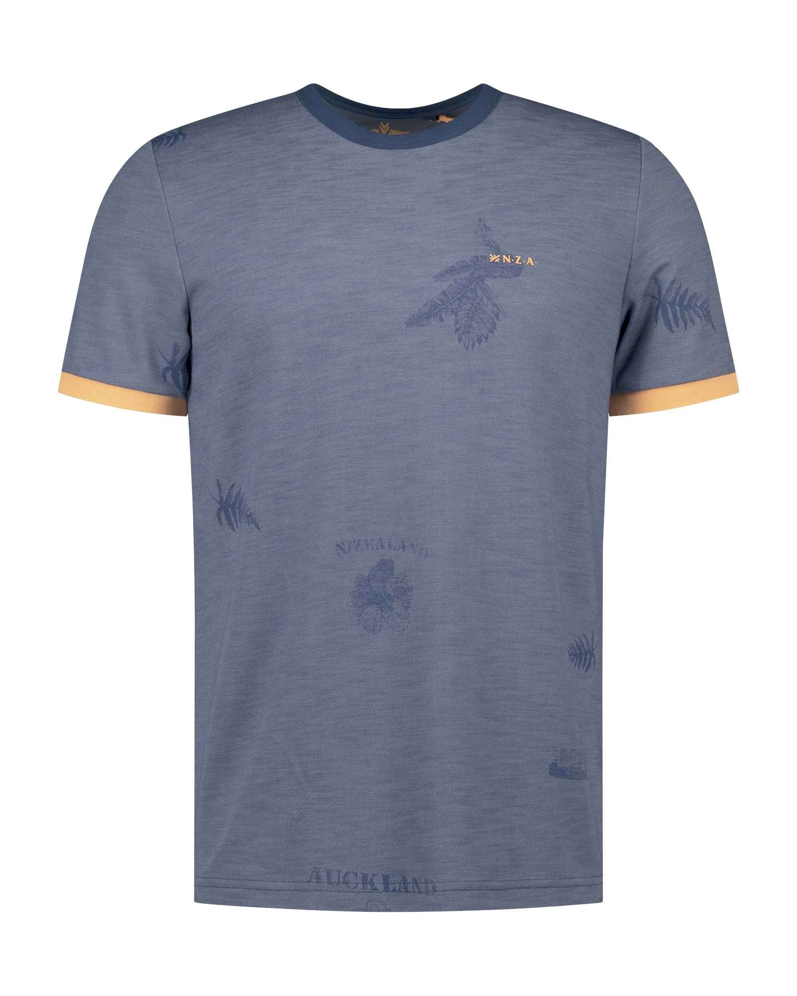 NZA 26CN741NS T-Shirt - Blau / Farn-print NZA 26CN741NS T-Shirt - Blau / Farn-print