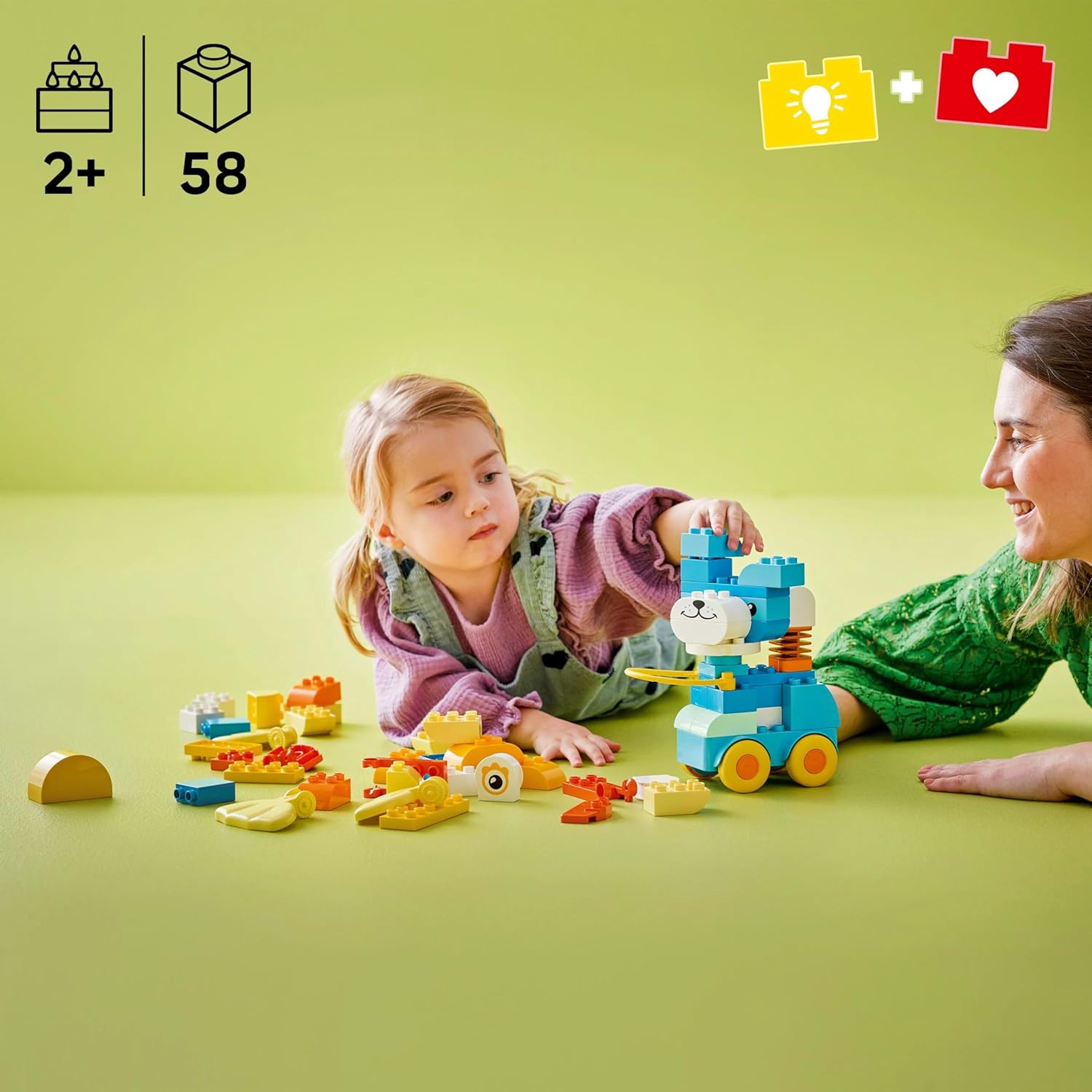 LEGO® DUPLO Tiere auf Rädern 3-in-1-Set 10448 Kind, Weiblich, Mädchen, Person, Frau