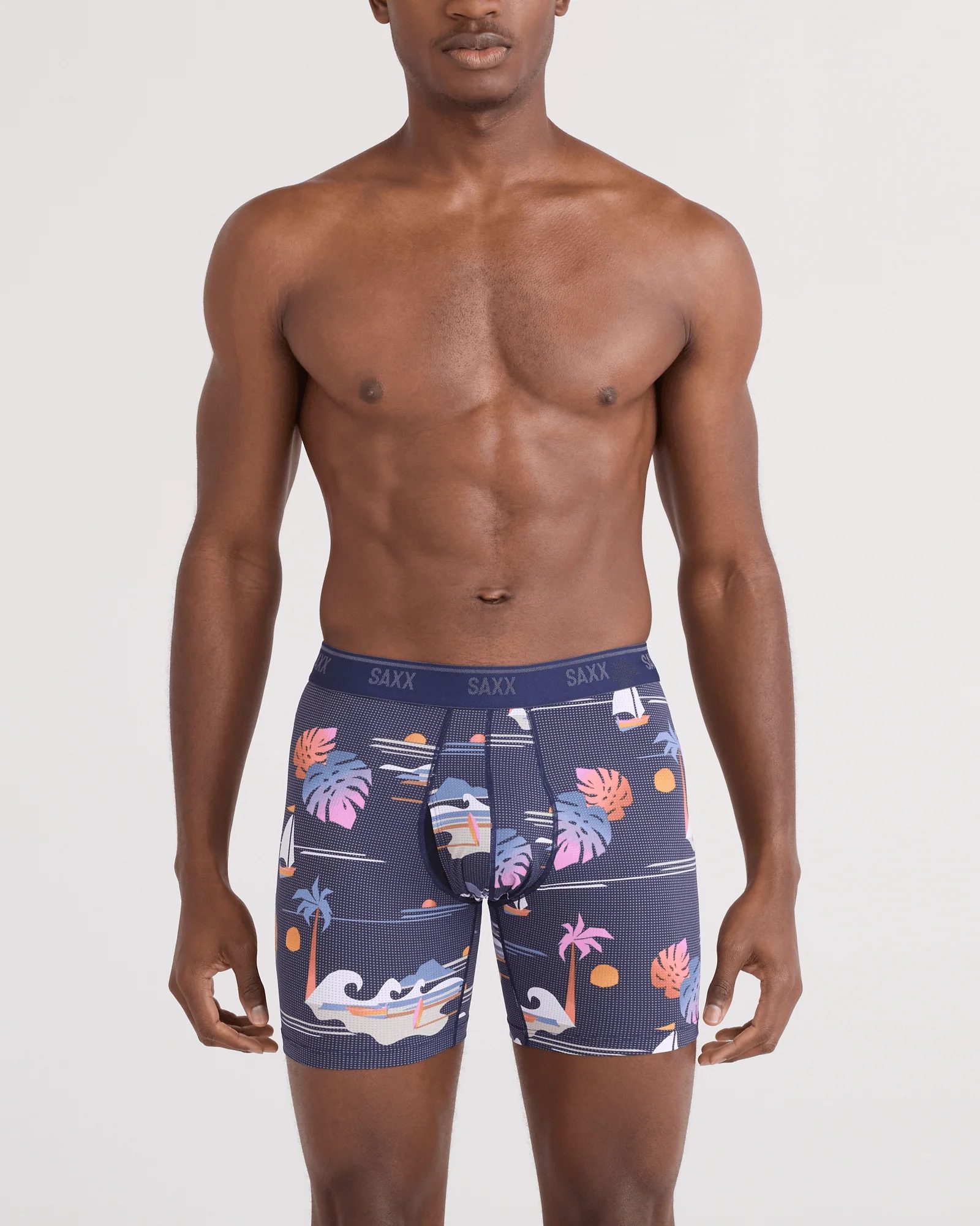 SAXX Boxershort Quest Quick-Dry Mesh - Outlet - Maritime / Print - Bild 2 SAXX Boxershort Quest Quick-Dry Mesh - Outlet - Maritime / Print - Bild 2