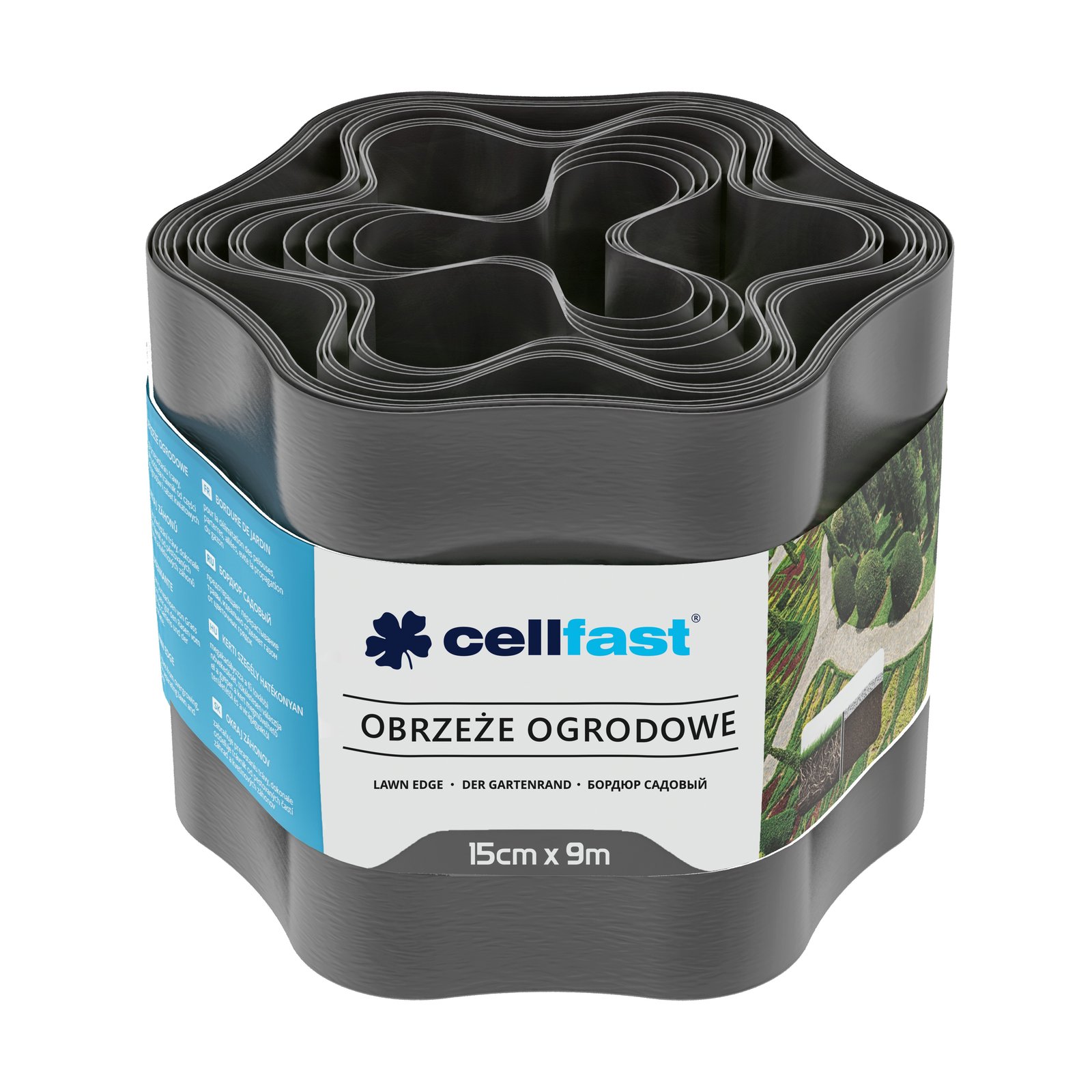 Cellfast Gartenrand 15 cm x 9 m /graphit/