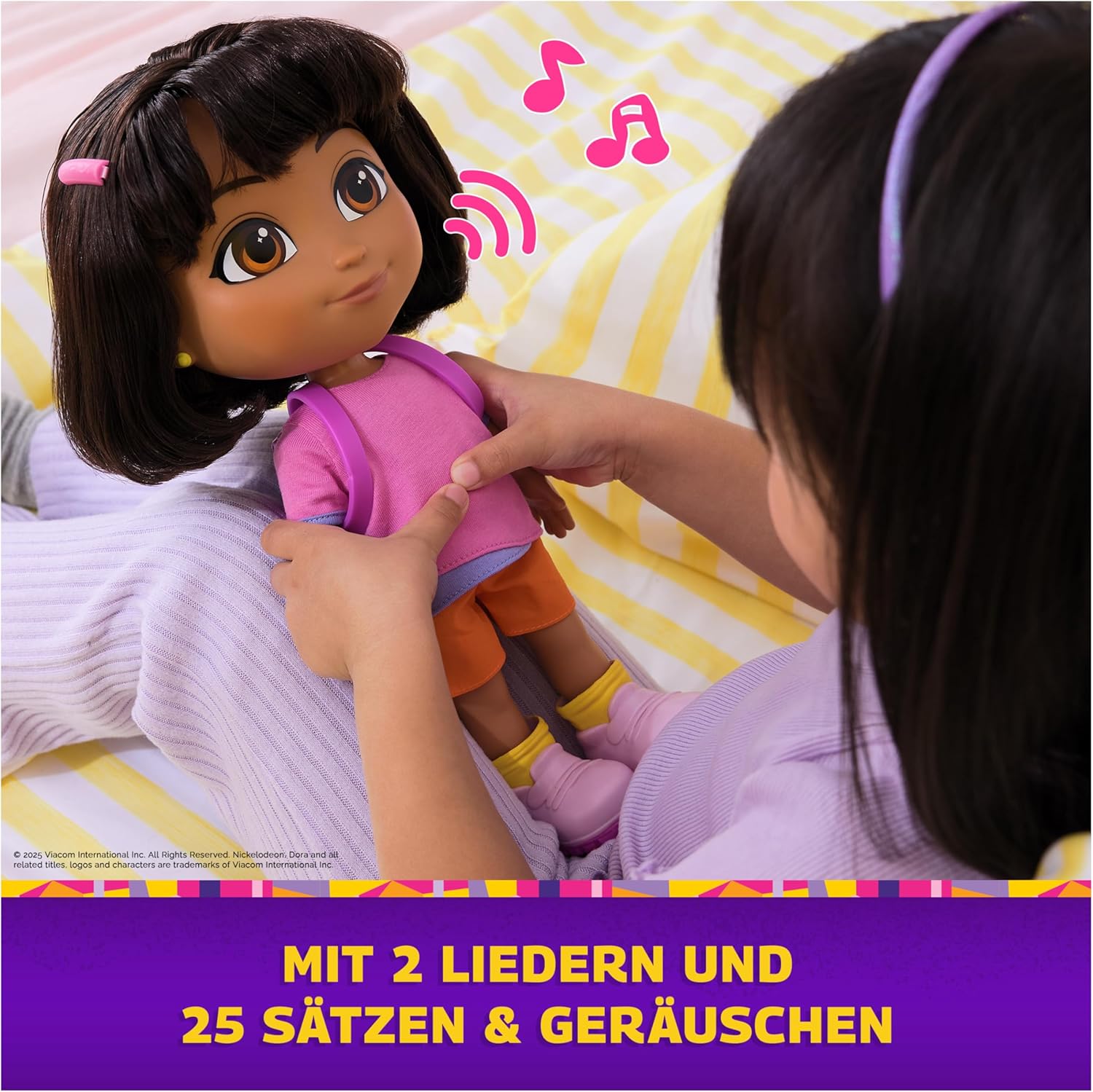 Dora the Explorer Best Friend Puppe von Spin Master Dora the Explorer Best Friend Puppe Weiche Stoffpuppe mit braunen Haaren, rosa Oberteil und orangefarbener Hose
