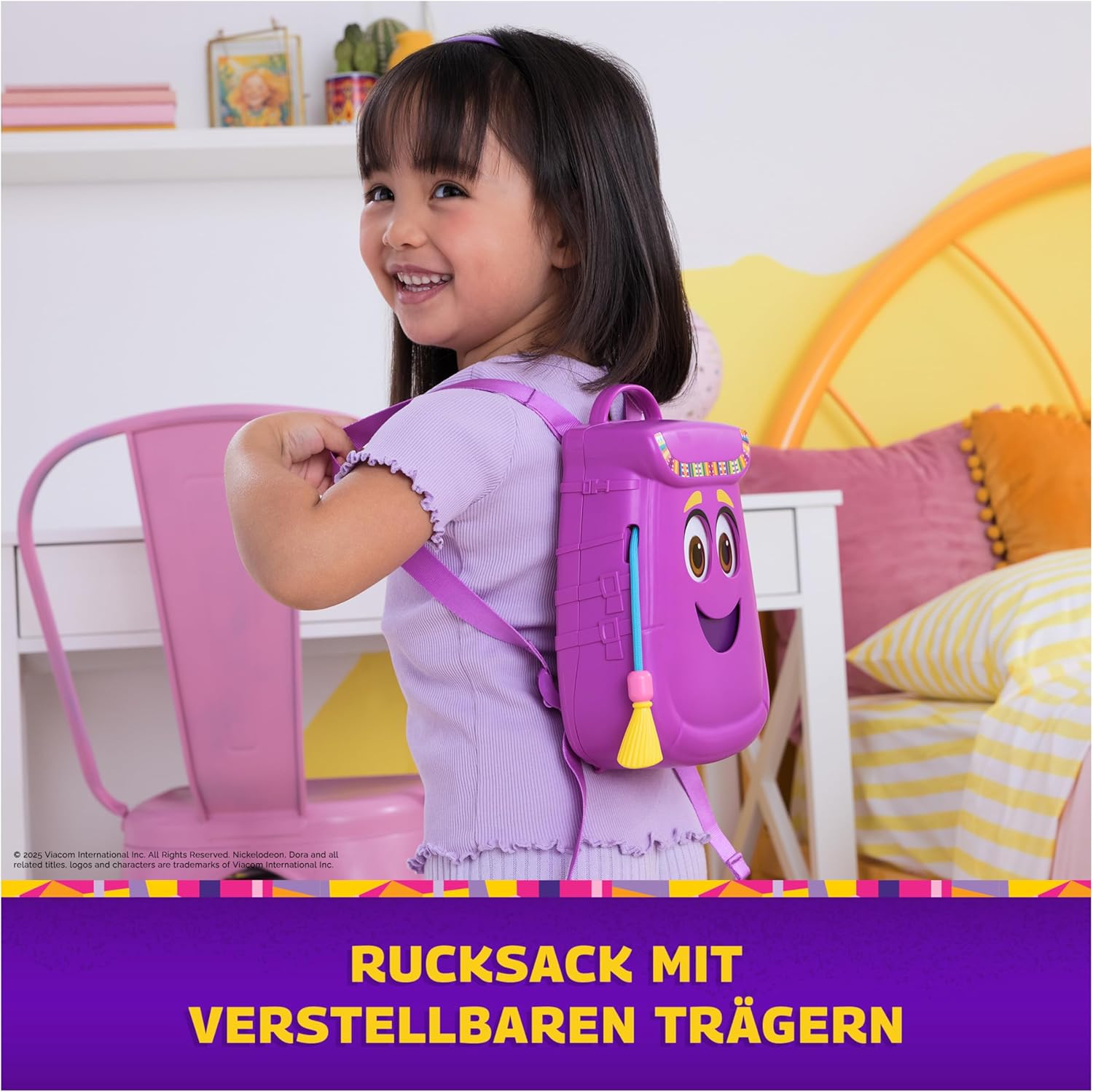 Dora the Explorer My Adventure Backpack Lila Kinderrucksack mit Dora-Motiv und Zubehör