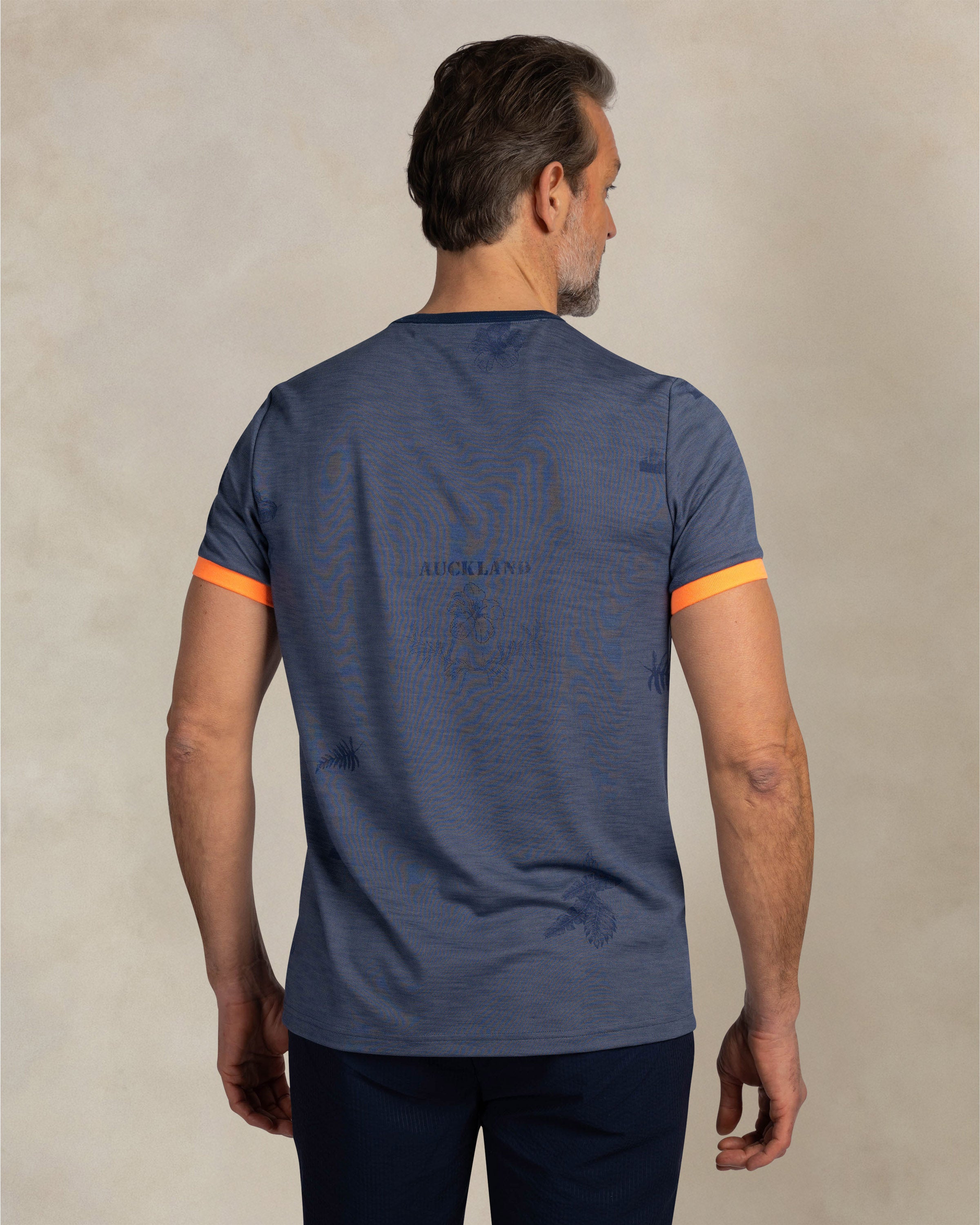 NZA 26CN741NS T-Shirt - Blau / Farn-print - Bild 3