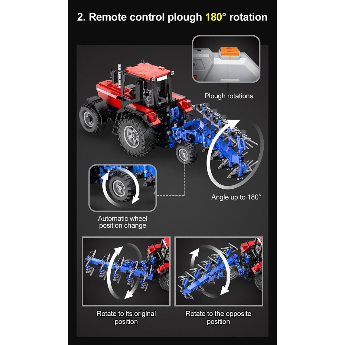 JAMARA CaDA Traktor mit Pflug 1:17 2,4GHz Bricks ab 14 Jahren JAMARA CaDA Traktor mit Pflug 1:17 2,4GHz Bricks ab 14 Jahren