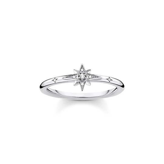 Thomas, Sabo, Ring, Charm-Club, Stern, Mit, Steinen, Mit, Gr., 54, Tr2317-051-14, Zubehor, Schmuck, Ring, Silber, Platin