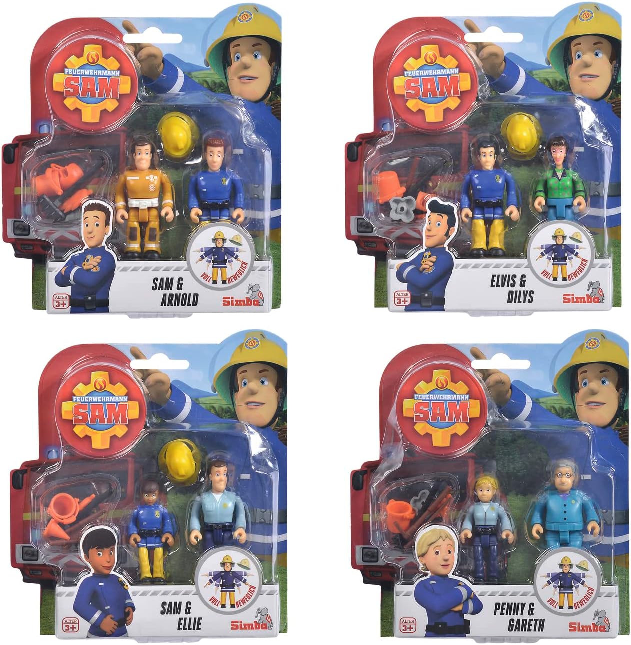 Feuerwehrmann Sam - Figuren im Doppelpack - verschiedene Modelle