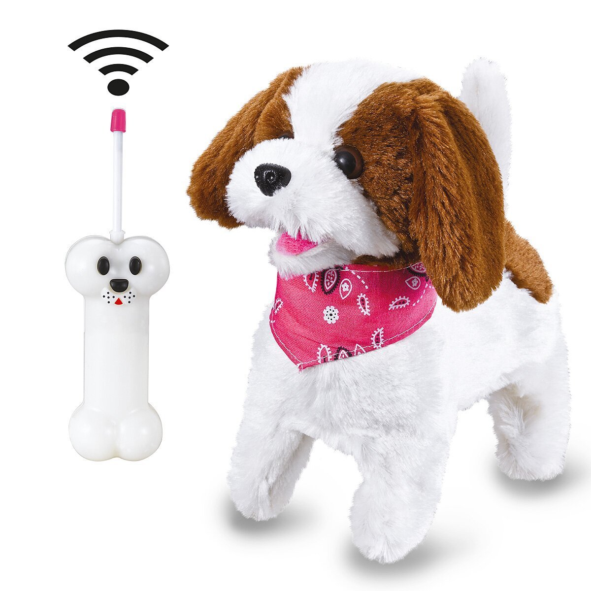 JAMARA Lucky RC Plüschhund Weiss/Braun 27MHz ab 3 Jahren JAMARA Lucky RC Plüschhund Weiss/Braun 27MHz ab 3 Jahren