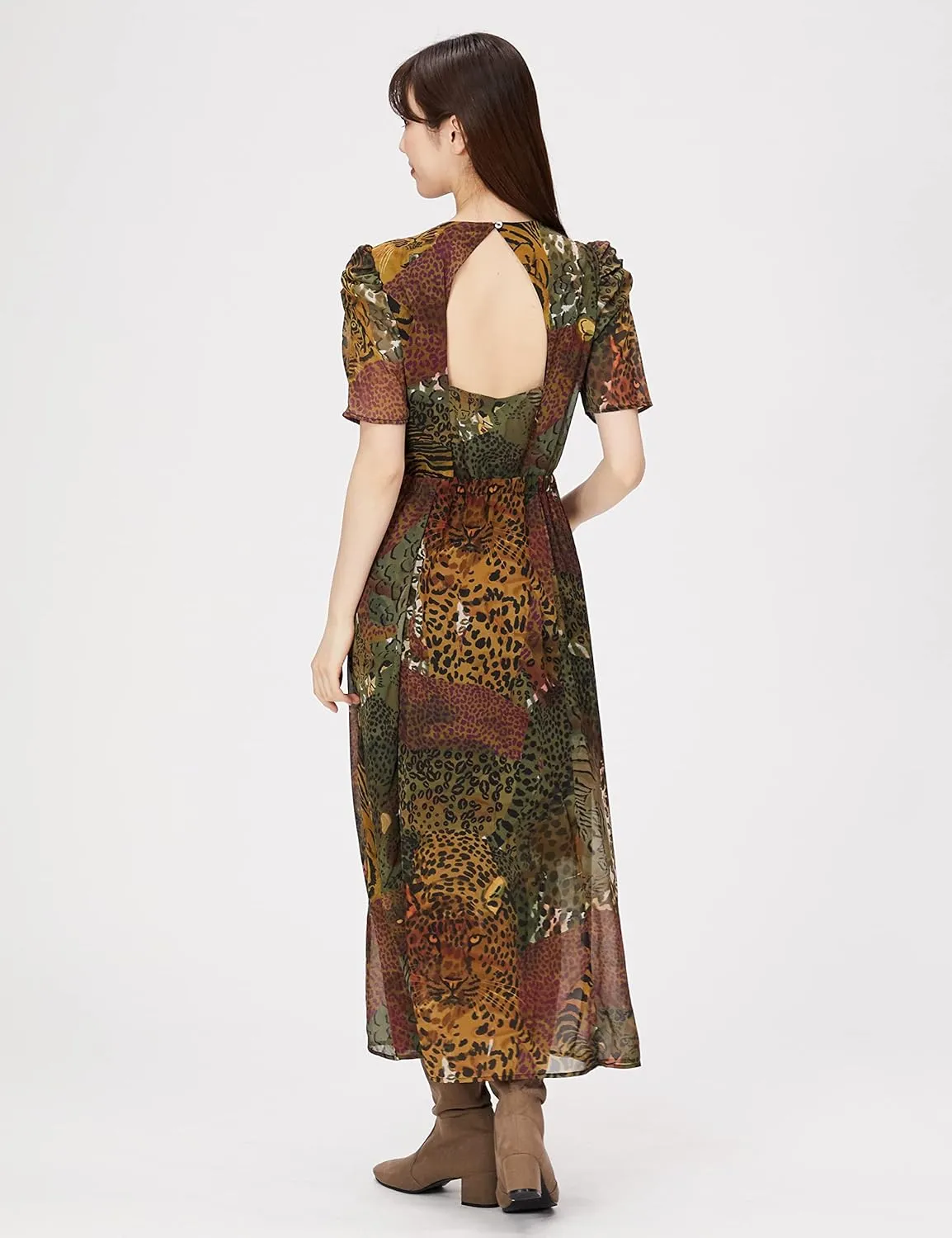 Desigual Damen Kleid „Wild Pattern Midi Dress“ - Braun/Grün 21WWVW664092 GR. L Desigual Damen Kleid „Wild Pattern Midi Dress“ - Braun/Grün 21WWVW664092 GR. L