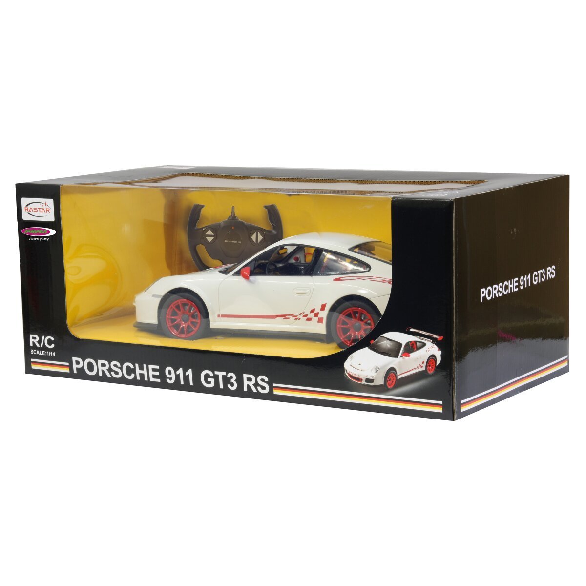 JAMARA Porsche GT3 RS 1:14 weiss 2,4GHz ab 6 Jahren JAMARA Porsche GT3 RS 1:14 weiss 2,4GHz ab 6 Jahren