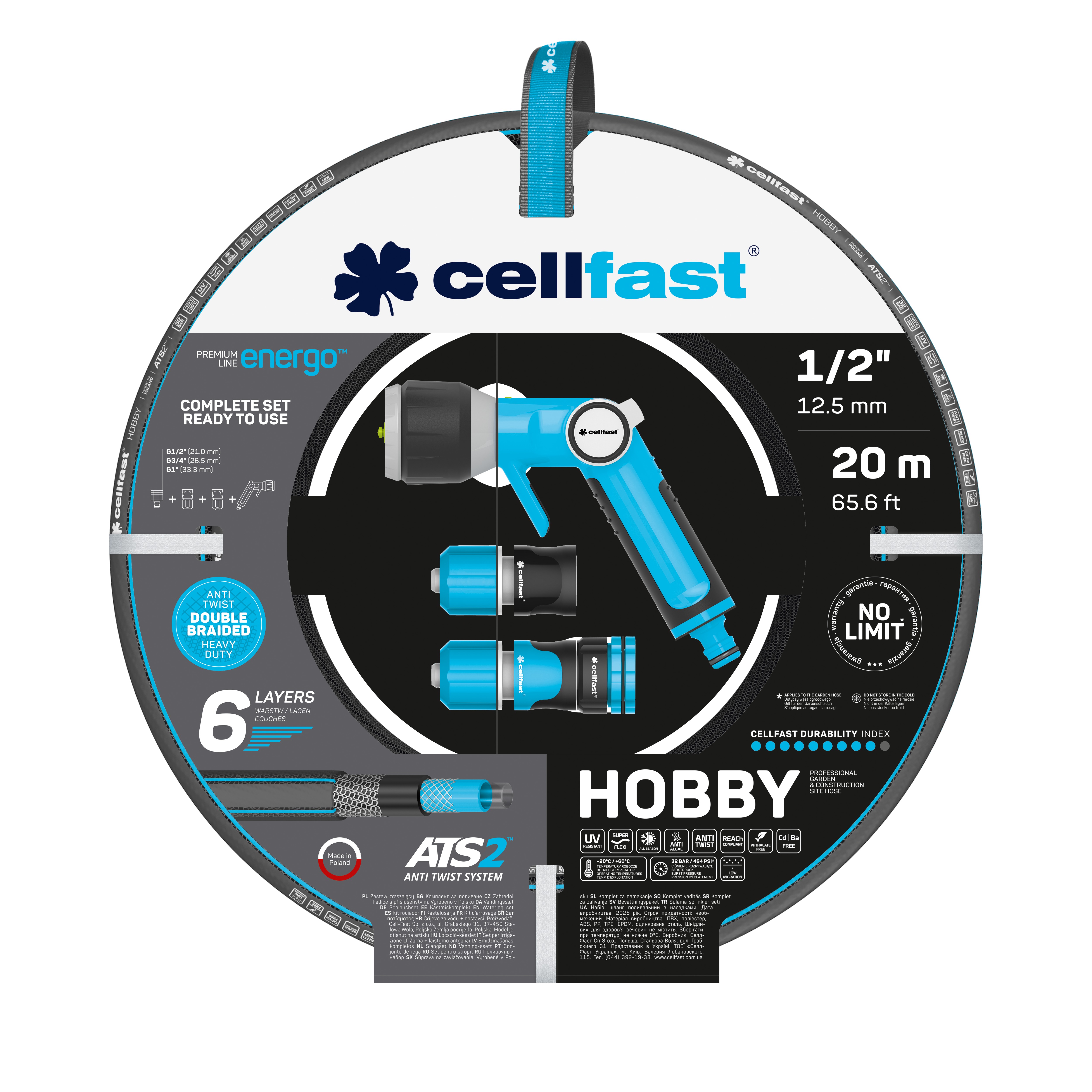Cellfast Bewässerungssatz HOBBY 1/2" 20 m Cellfast Bewässerungssatz HOBBY 1/2" 20 m