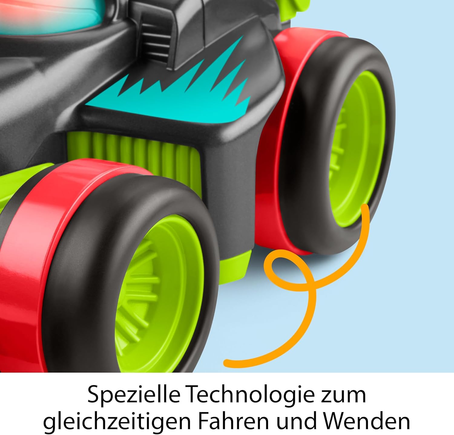Fisher-Price Fernlenkflitzer RC-Auto für Kinder HYH28 Gras, Rasen, Pflanze, Band, Gerät