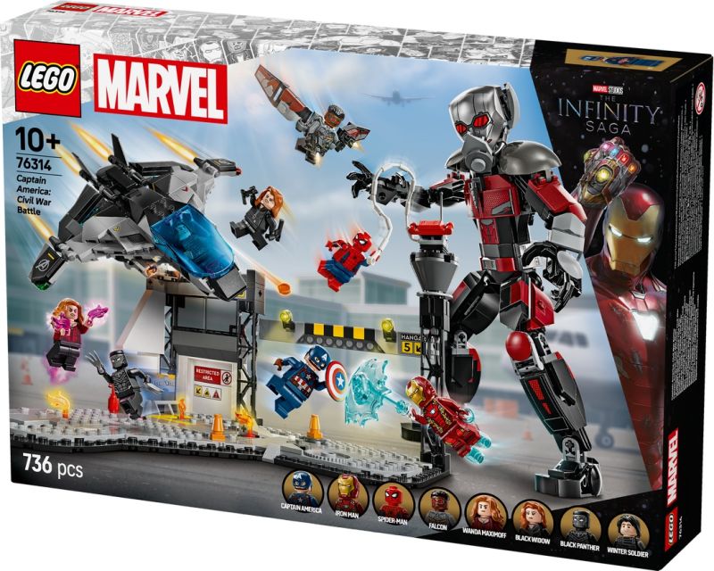 LEGO® MARVEL Super Heroes™ 76314 Captain America: Civil War Actionduell