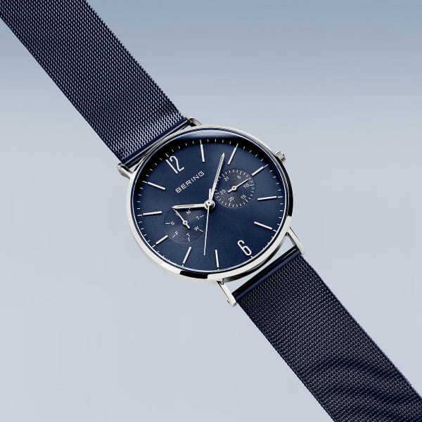 Bering 14240-303 Herrenuhr, Milanaise, Blau/Silber Bering 14240-303 Herrenuhr, Milanaise, Blau/Silber