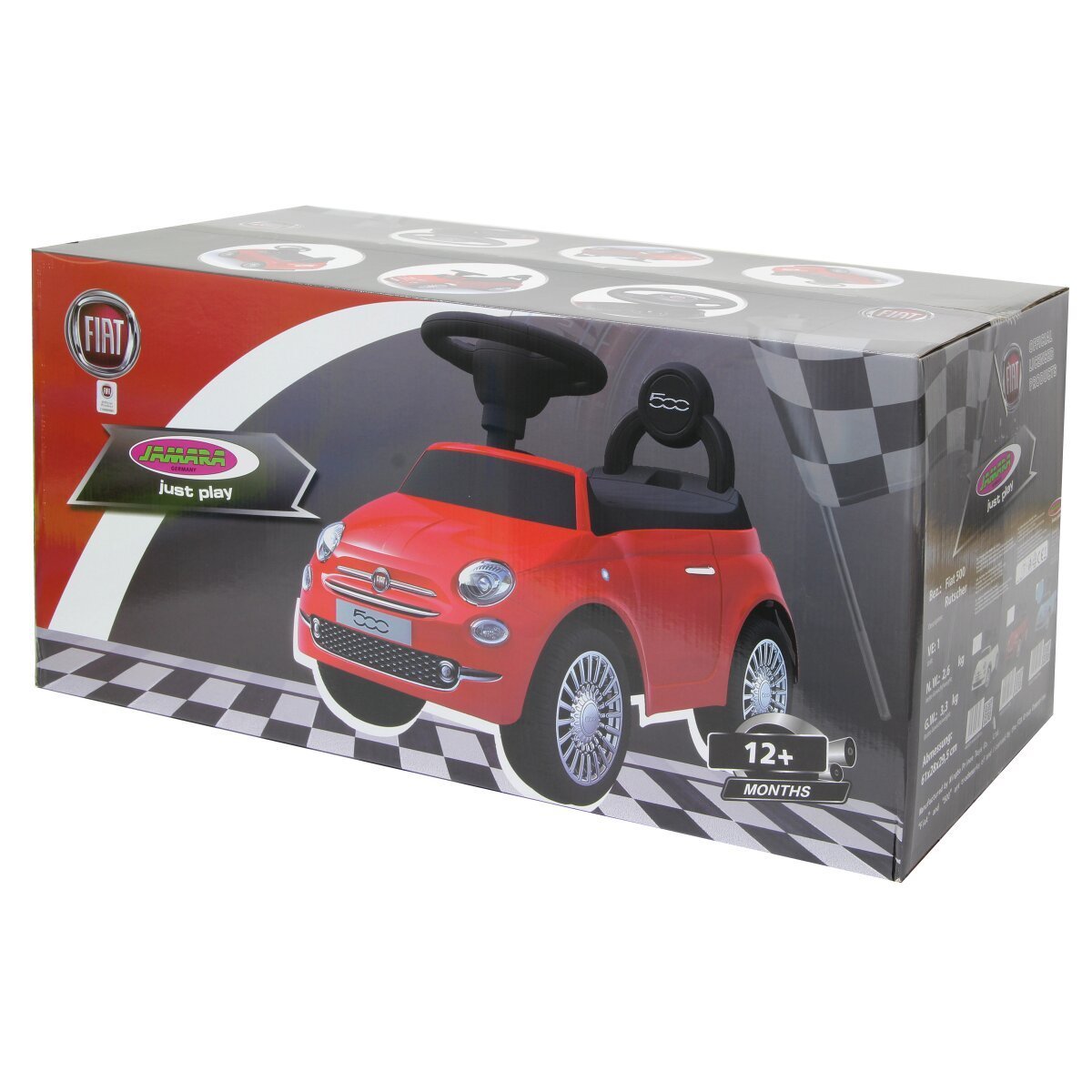 JAMARA Rutscher Fiat 500 pink 2in1 ab 12 Monaten JAMARA Rutscher Fiat 500 pink 2in1 ab 12 Monaten