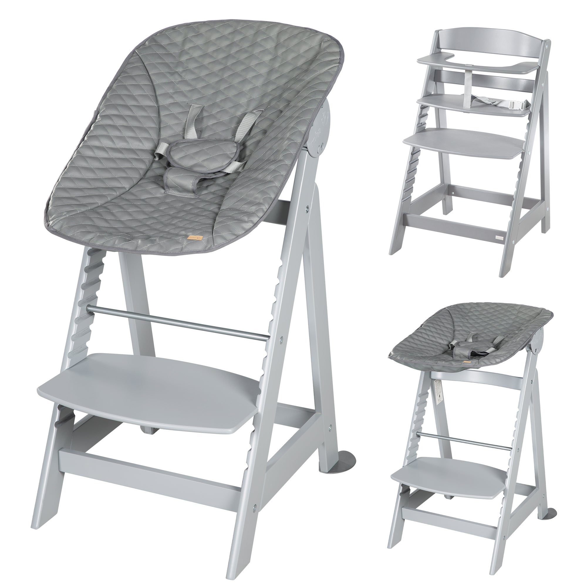Roba 75063TPL246 Treppenhochstuhl, Set 2in1 Stone taupe - Bild 1 Roba 75063TPL246 Treppenhochstuhl, Set 2in1 Stone taupe - taupe - Hochstuhl - Produktbild 1