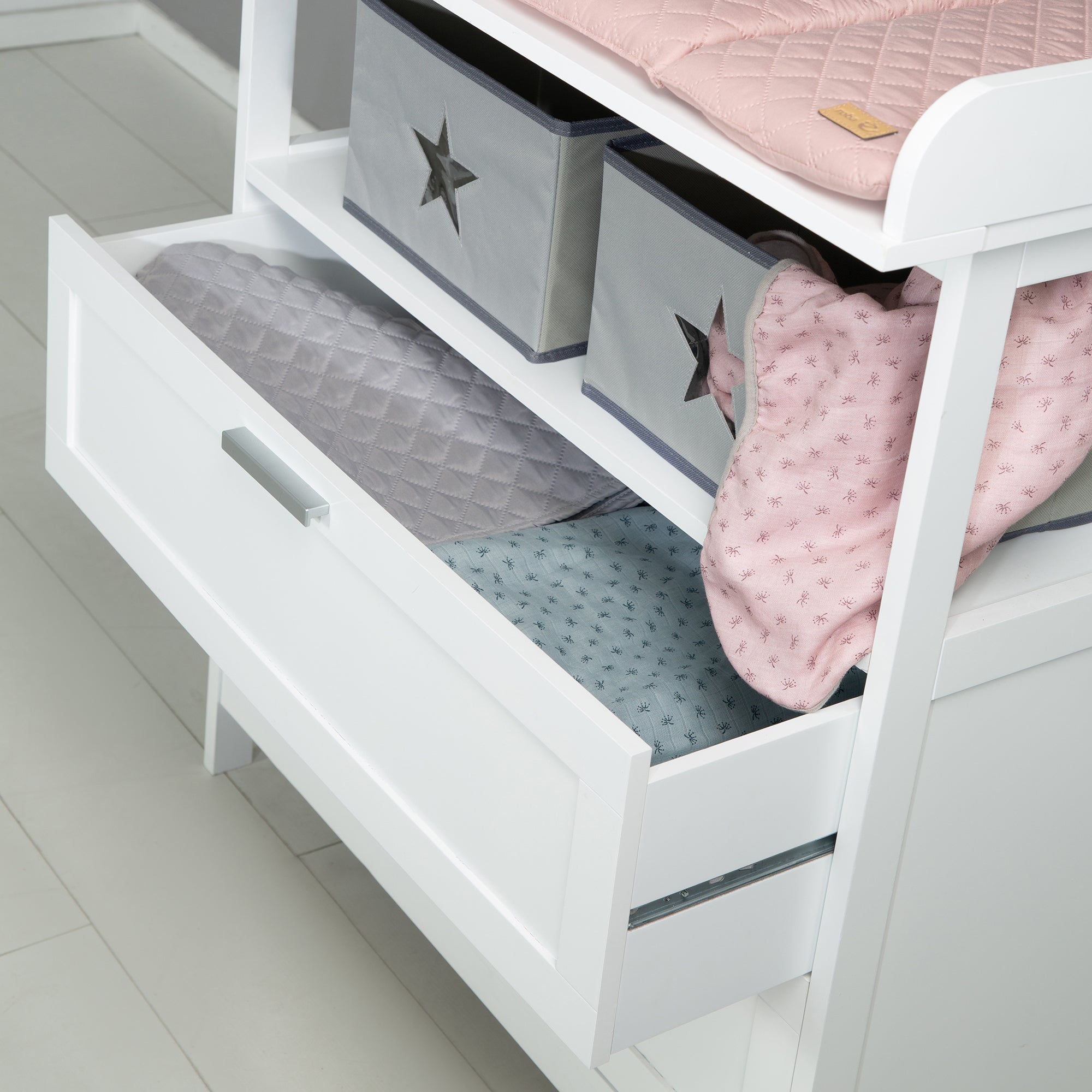 Roba 1712040WE Wickelkommode, Wickelansatz Hamburg weiß – Wickelkommode schmal - Produktbild 7