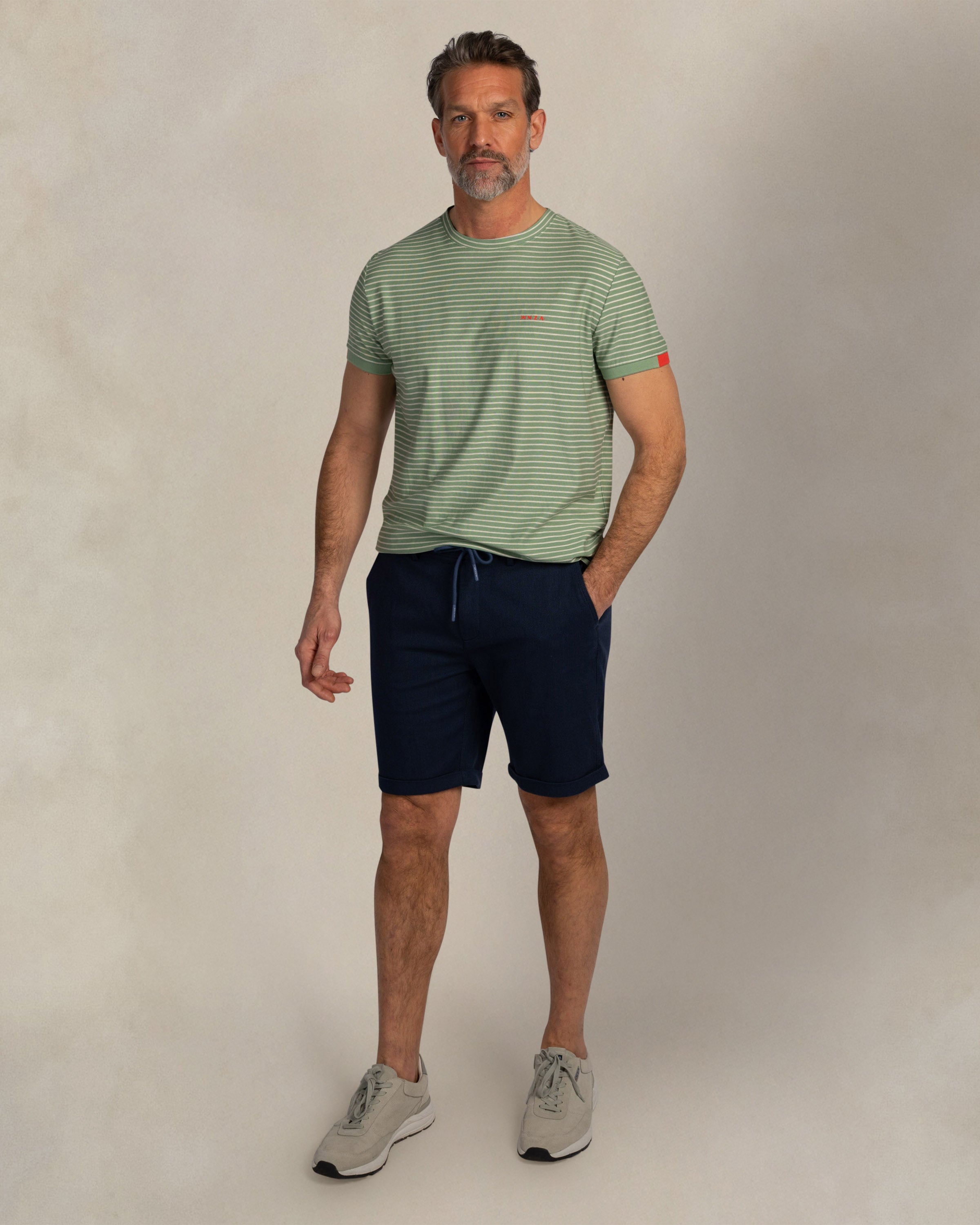 NZA 26CN730NS T-Shirt - Blau Gestreift - Bild 2