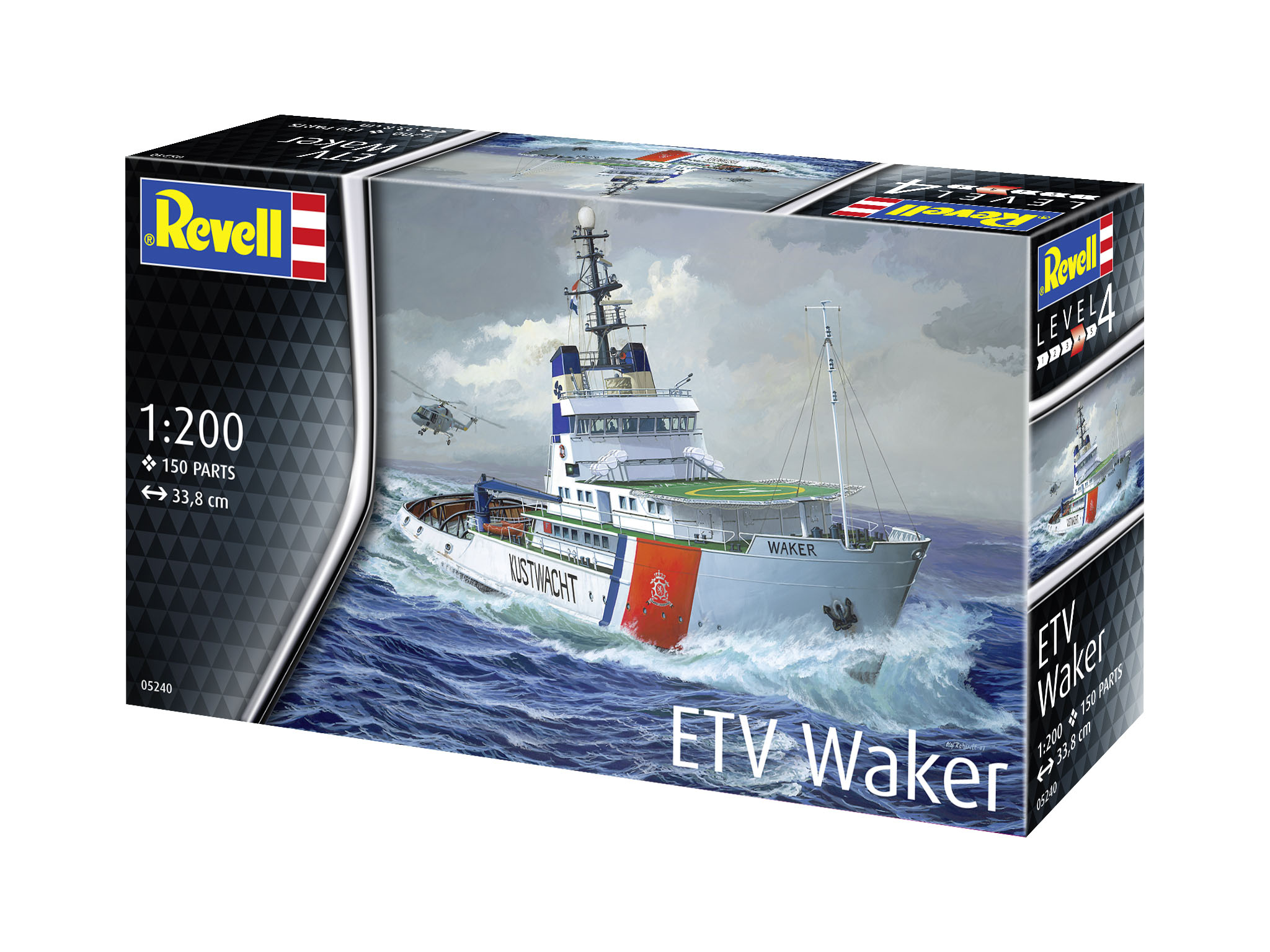 Revell 05240 ETV Waker Küstenwachschiff Modellbausatz Boot, Transport, Fahrzeug, Militärisch, Wasserfahrzeug