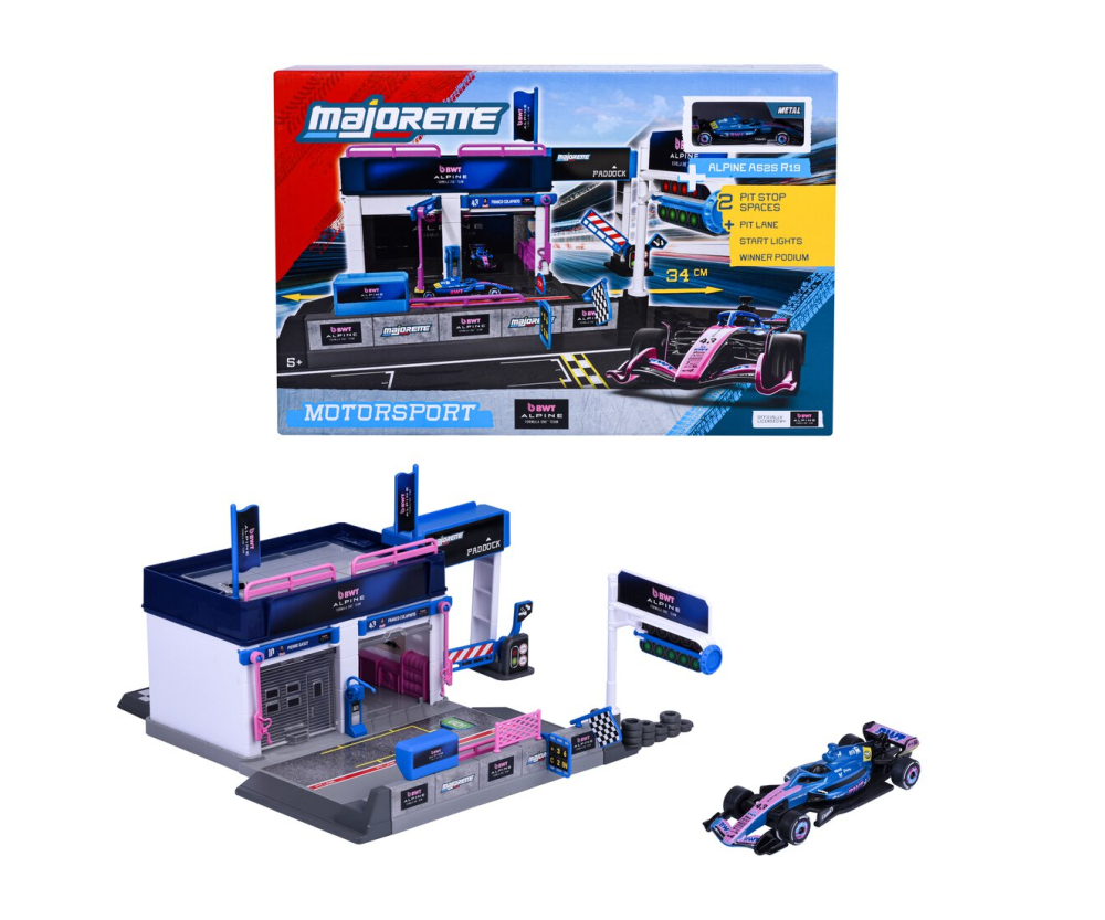 Majorette Motorsport Alpine Pit Stop + 1 Vehicle