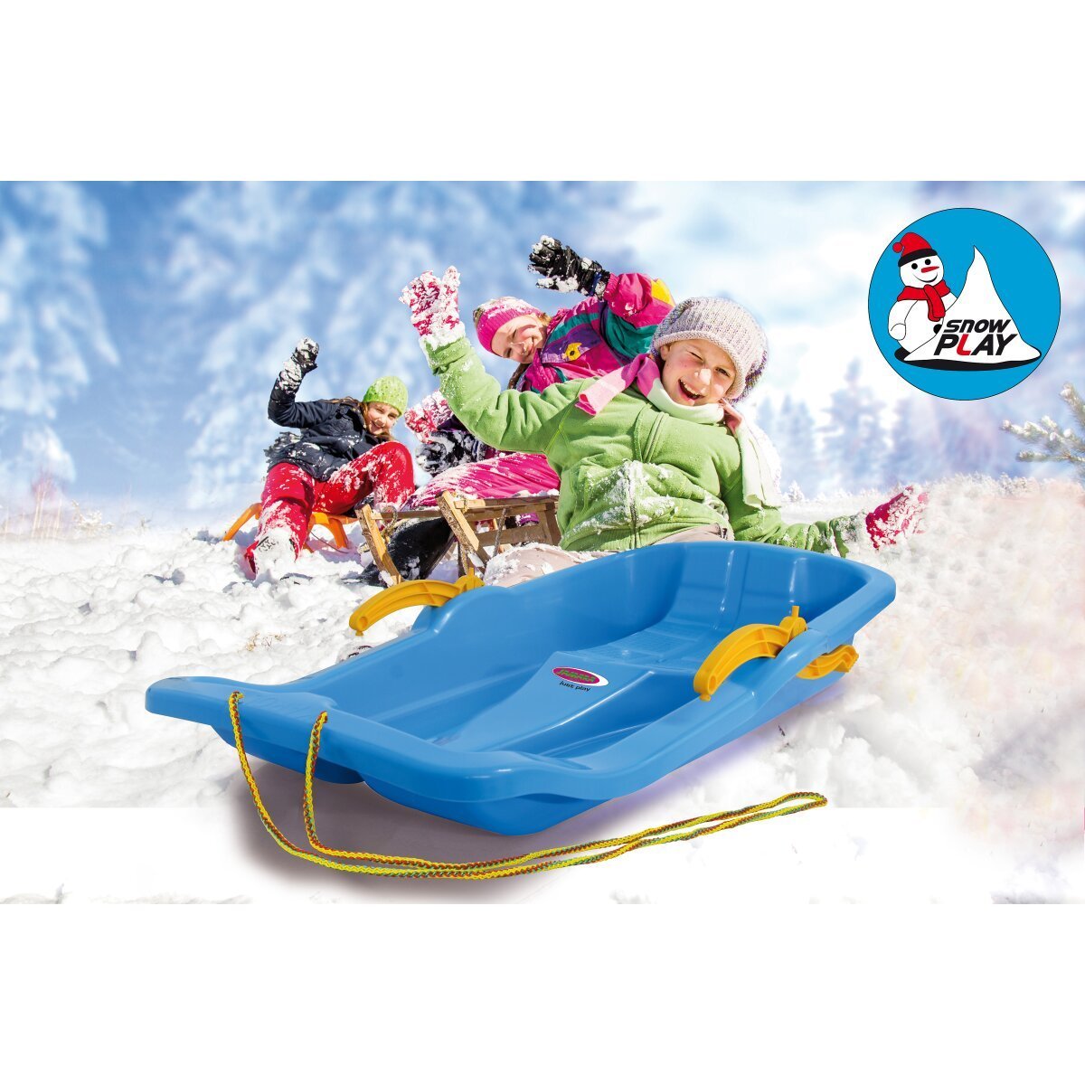 JAMARA Snow Play Bob Karol 80cm blau mit Bremse ab 3 Jahren JAMARA Snow Play Bob Karol 80cm blau mit Bremse ab 3 Jahren