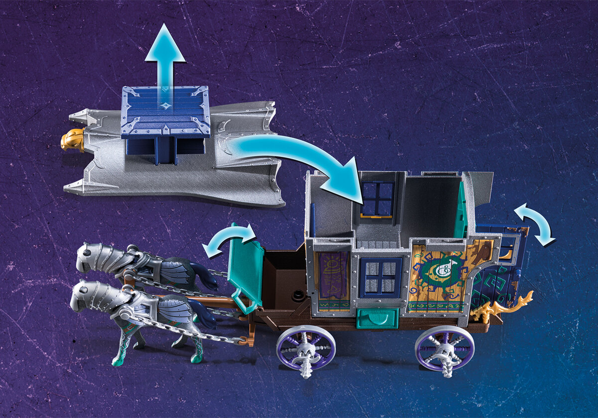 PLAYMOBIL 70903 Violet Vale - Händlerkutsche Beförderung, Transport, Fahrzeug, Maschine, Rad
