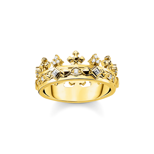 Thomas, Sabo, Ring, Sterling, Silver, Stern, Silber, Gelbgold, Zirkonia, Gr., 52, Tr2302-414-14, Zubehor, Schmuck, Gold, Ring