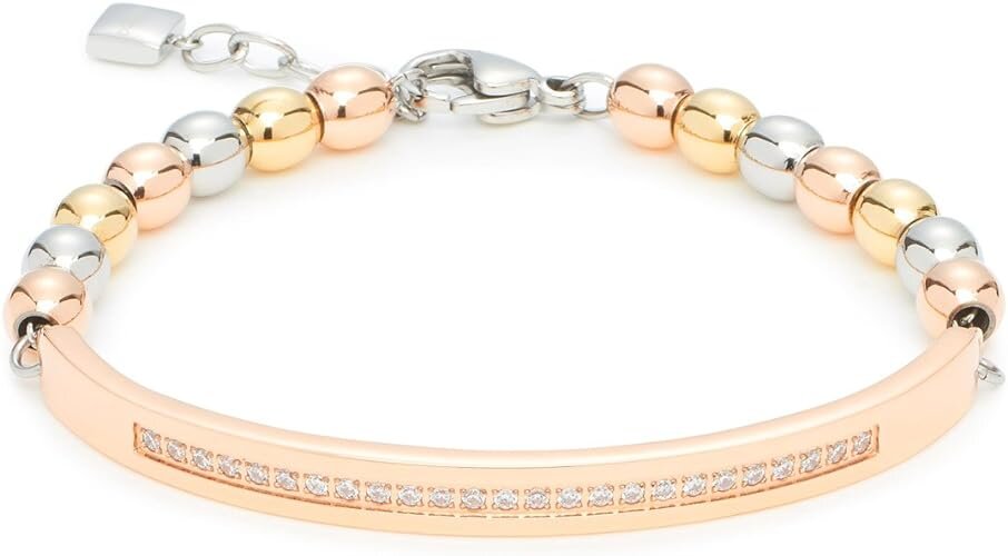 Leonardo 15706 Armband, Tricolori, Silber/Gold/Rose Leonardo, 15706, Armband, Tricolori, Silber/Gold/Rose, Zubehor, Armreif, Schmuck, Medaillon, Anhänger
