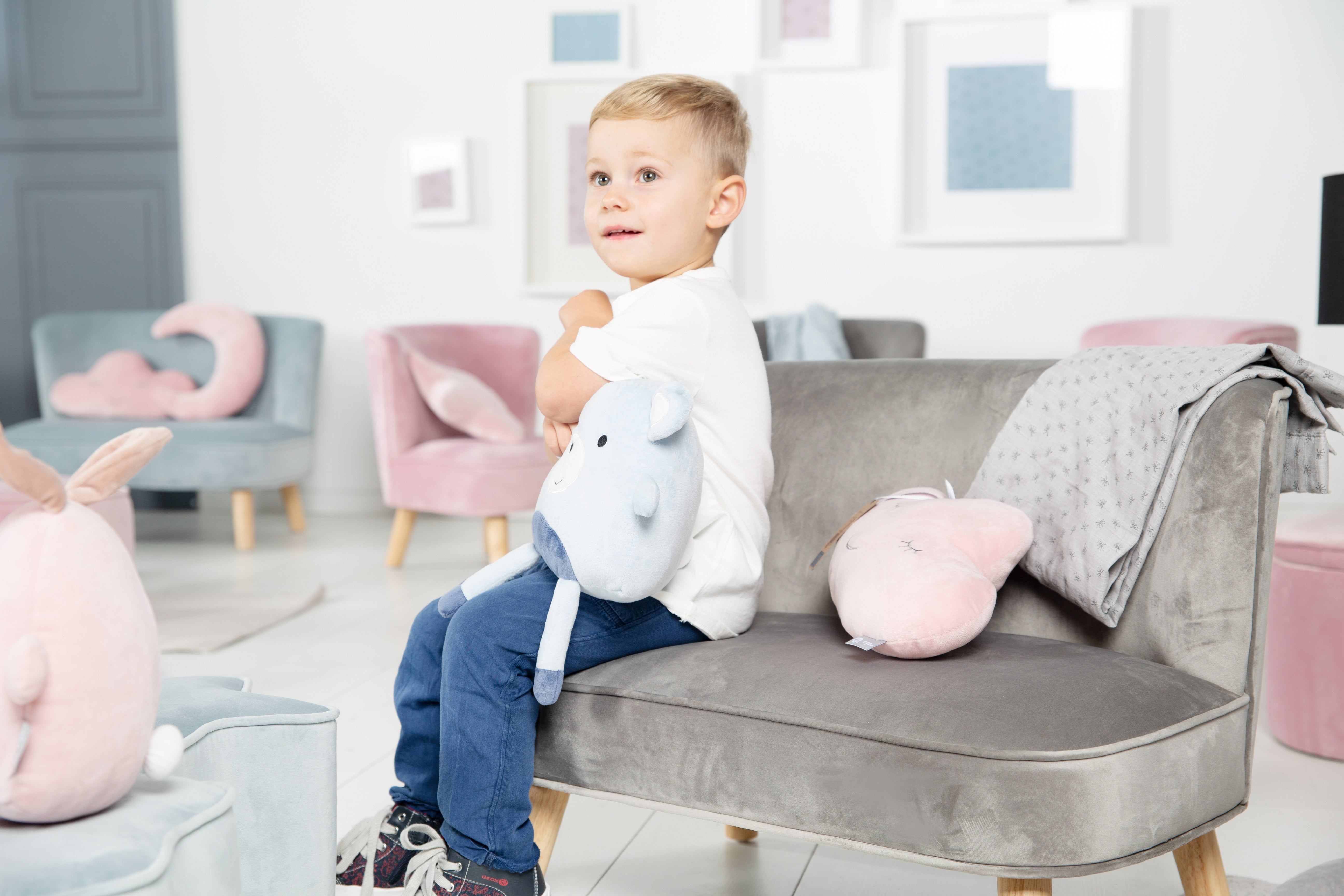 Roba 450110GA Kindersofa grau – Spielmöbel - Bild 5 Roba 450110GA Kindersofa grau – Spielmöbel - Produktbild 5