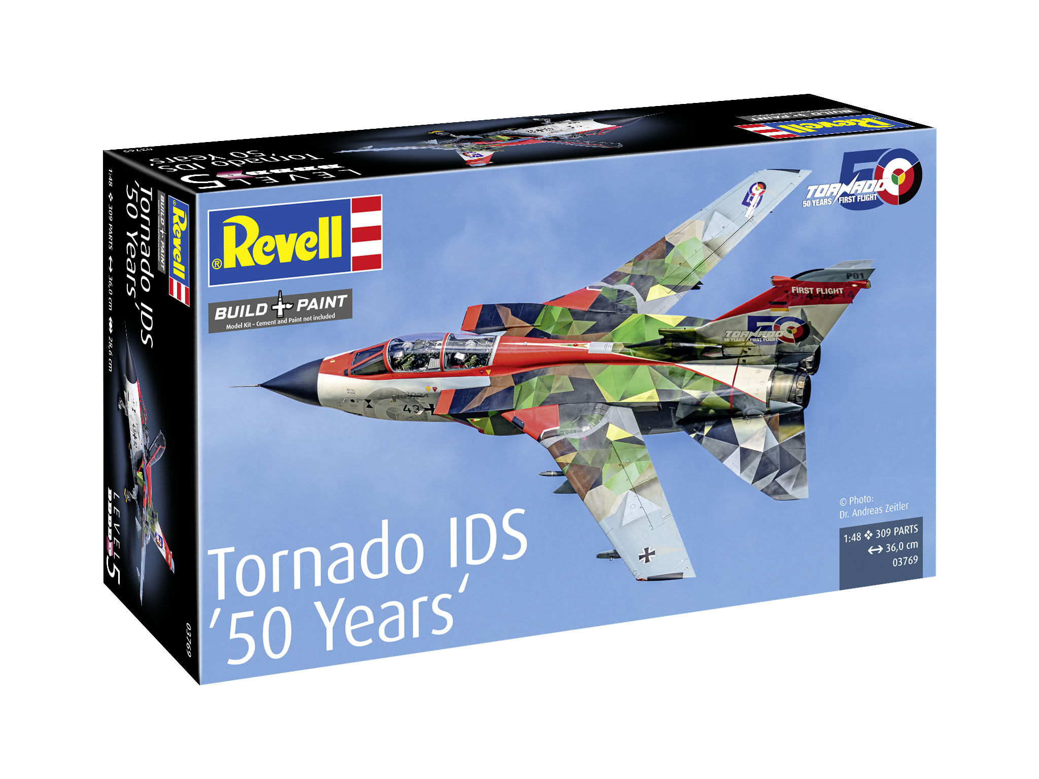 Revell 03769 Panavia Tornado IDS "50 Years" Jubiläumsmodell Flugzeug, Jet, Kampfflugzeug, Bomber
