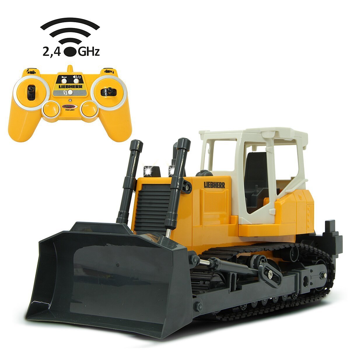 JAMARA Planierraupe Liebherr 1:20 2,4GHz ab 6 Jahren JAMARA Planierraupe Liebherr 1:20 2,4GHz ab 6 Jahren