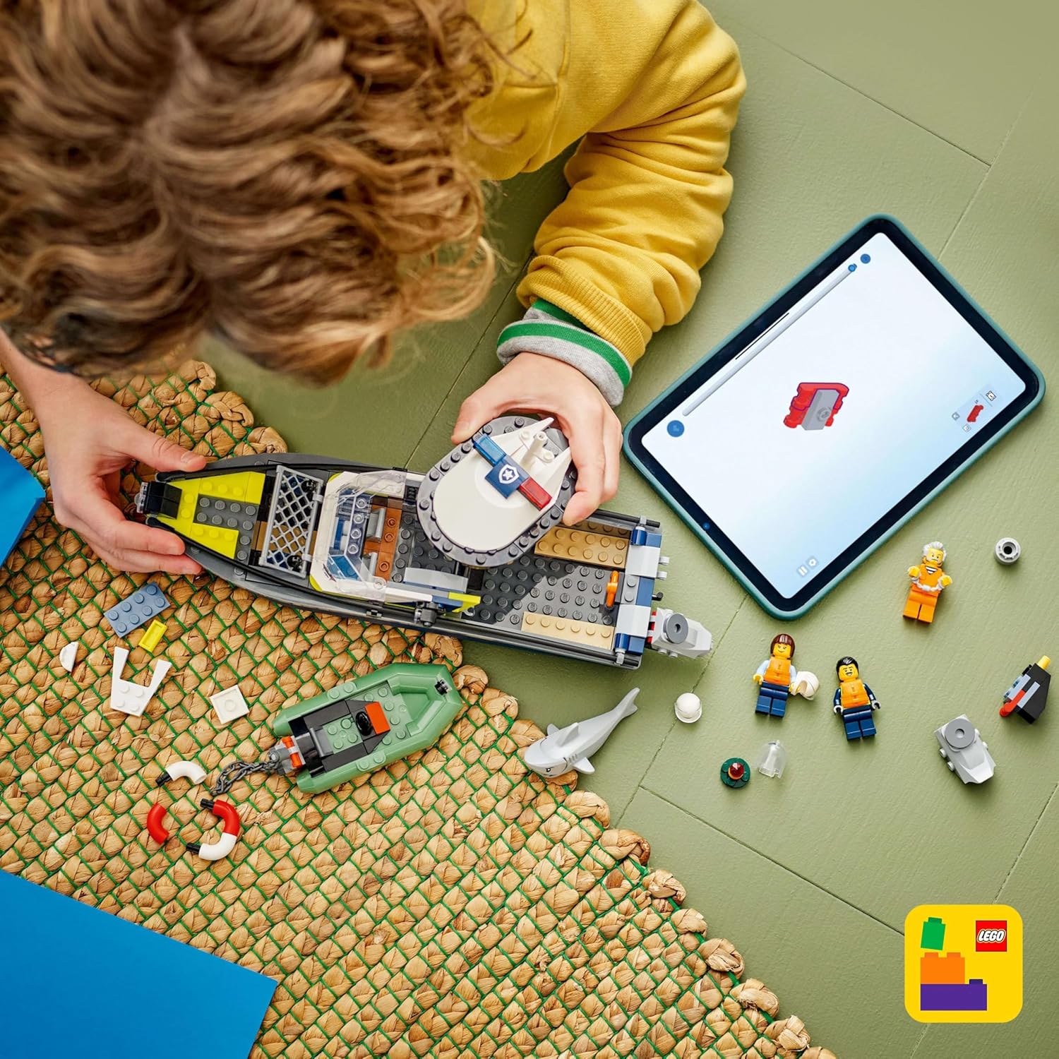 LEGO® City 60456 Verfolgungsjagd im Polizeiboot Person, Spielzeug