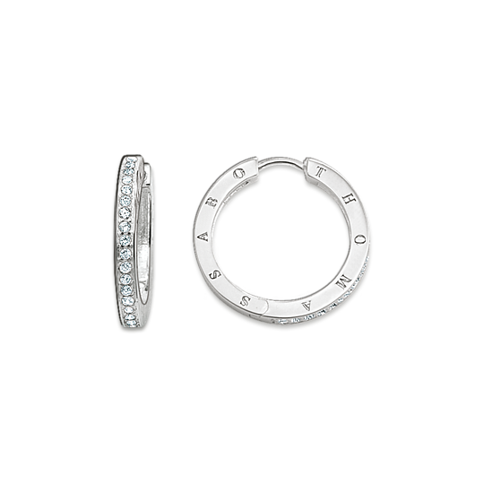 Thomas Sabo Ohrringe Creolen Sterling Silver 925 Zirkonia Weiß Cr528-051-14