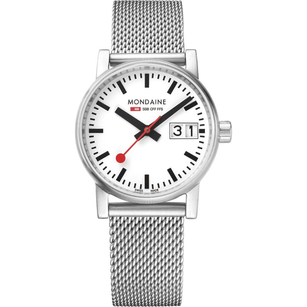 Mondaine evo2 316L Stainless steel Wiße MSE.30210.SM Mondaine, evo2, 316L, Stainless, steel, Wiße, MSE.30210.SM, Armbanduhr, Arm, Körperteil, Person