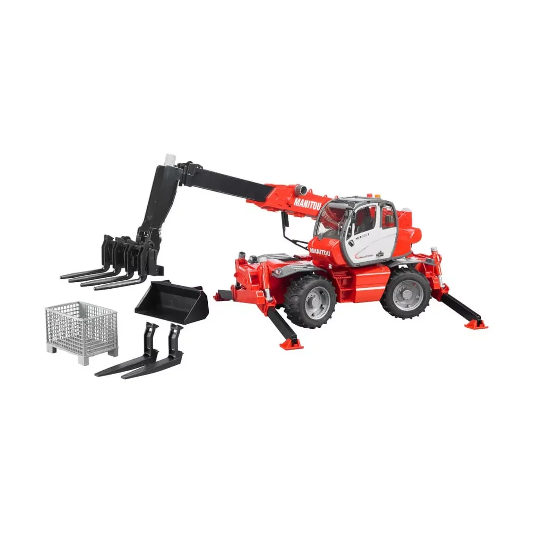 Bruder 02129 Manitou Teleskopstapler MRT 2150 mit Zubehör Bruder 02129 Manitou Teleskopstapler MRT 2150 mit Zubehör