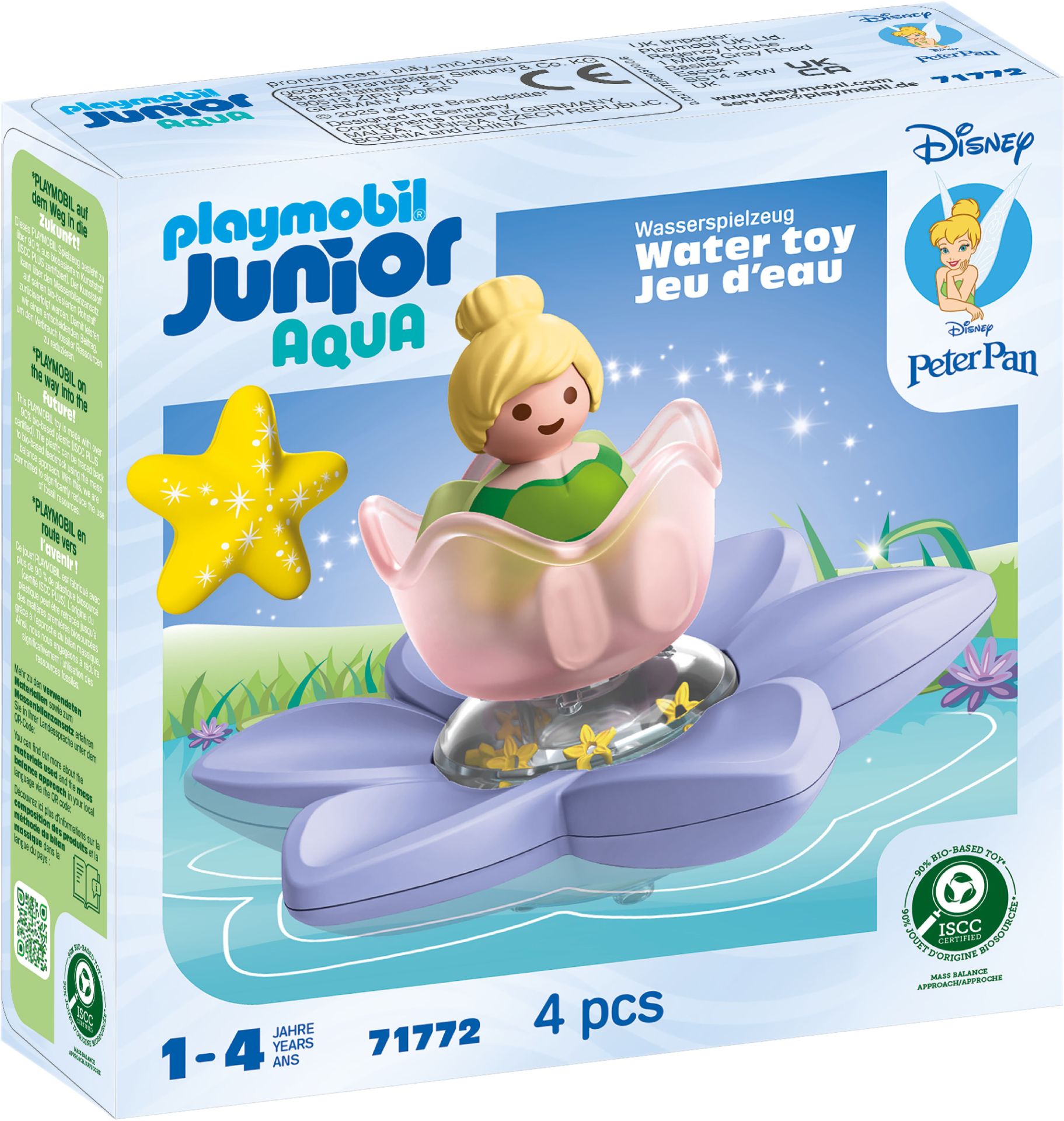 PLAYMOBIL, 71772, JUNIOR, &, Disney:, Tinkerbells, magische, Feen-Schwimmblume