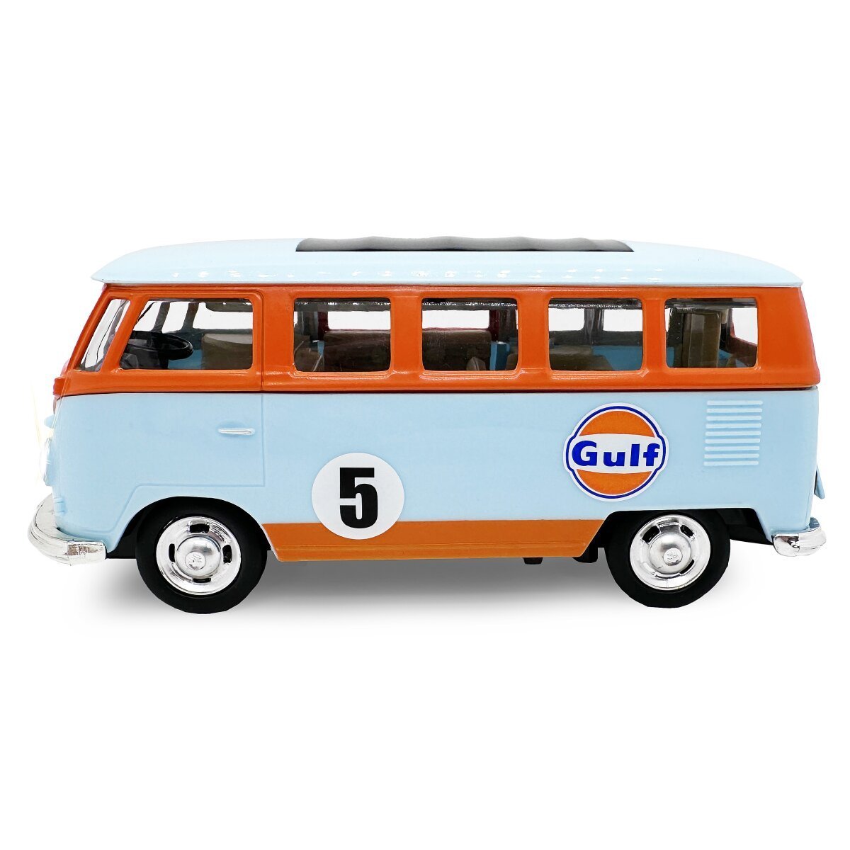 JAMARA Volkswagen T1 Diecast 1:30 hellblau inkl. Knopfzellen ab 3 Jahren
