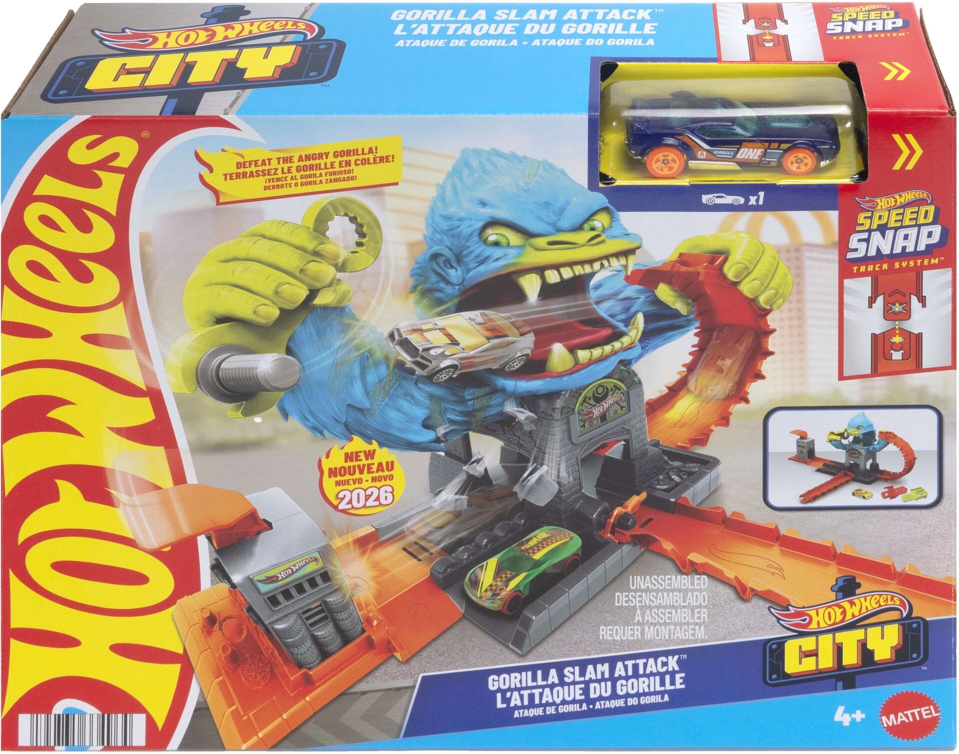 Hot Wheels City Gigantischer Gorilla Angriff - Mattel - MATTEL JHL92 Produktfoto - Mattel - Hot Wheels City Gigantischer Gorilla Angriff - Modell MATTEL JHL92