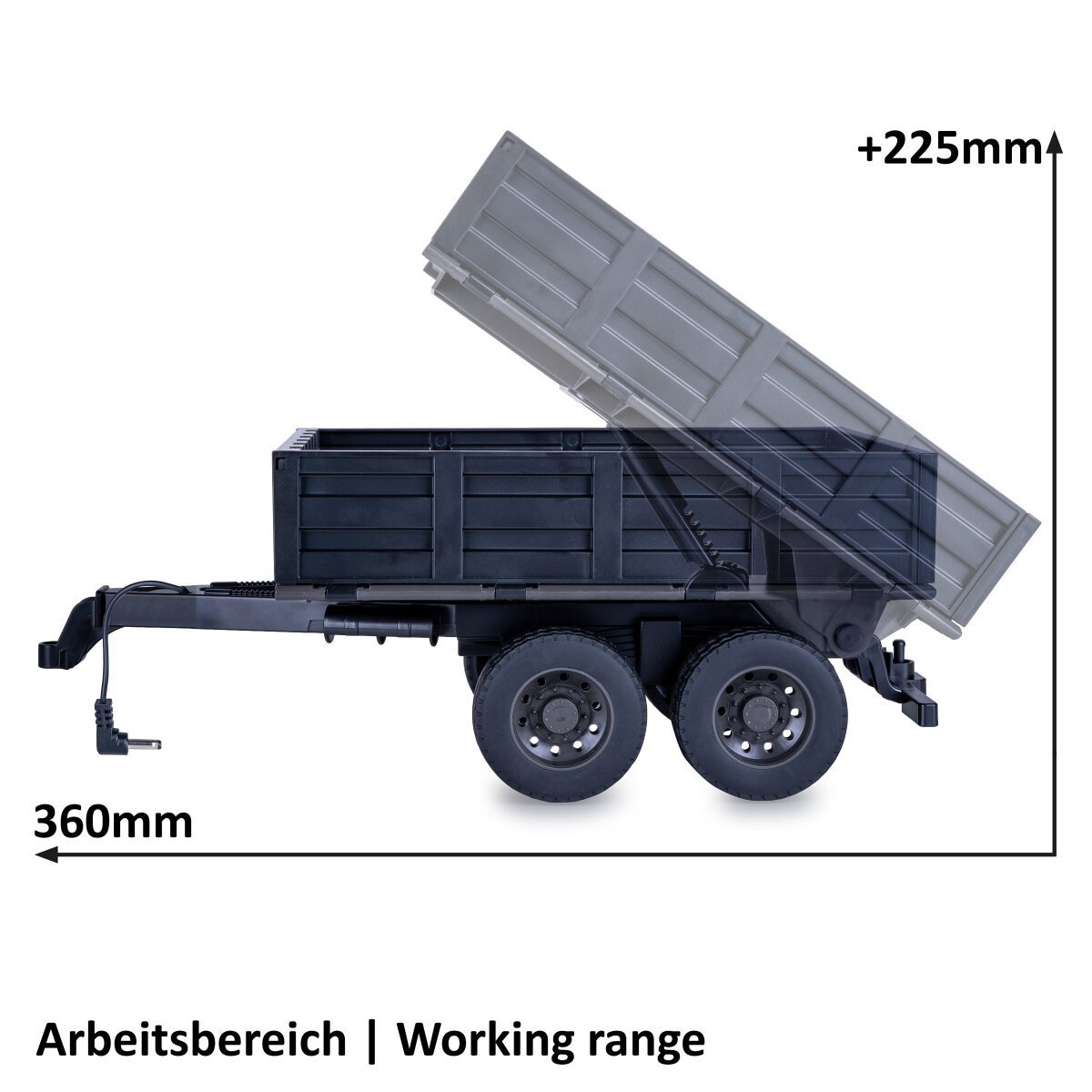 JAMARA Kipper schwarz für RC Traktor 1:16 ab 6 Jahren JAMARA Kipper schwarz für RC Traktor 1:16 ab 6 Jahren