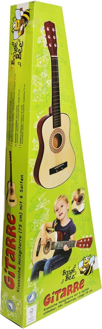 Boogie Bee Holzgitarre mit 6 Saiten, 75 cm Gitarre, Musikinstrument, Person, Gitarre, Musikinstrument, Person, Gitarre, Musikinstrument, Person