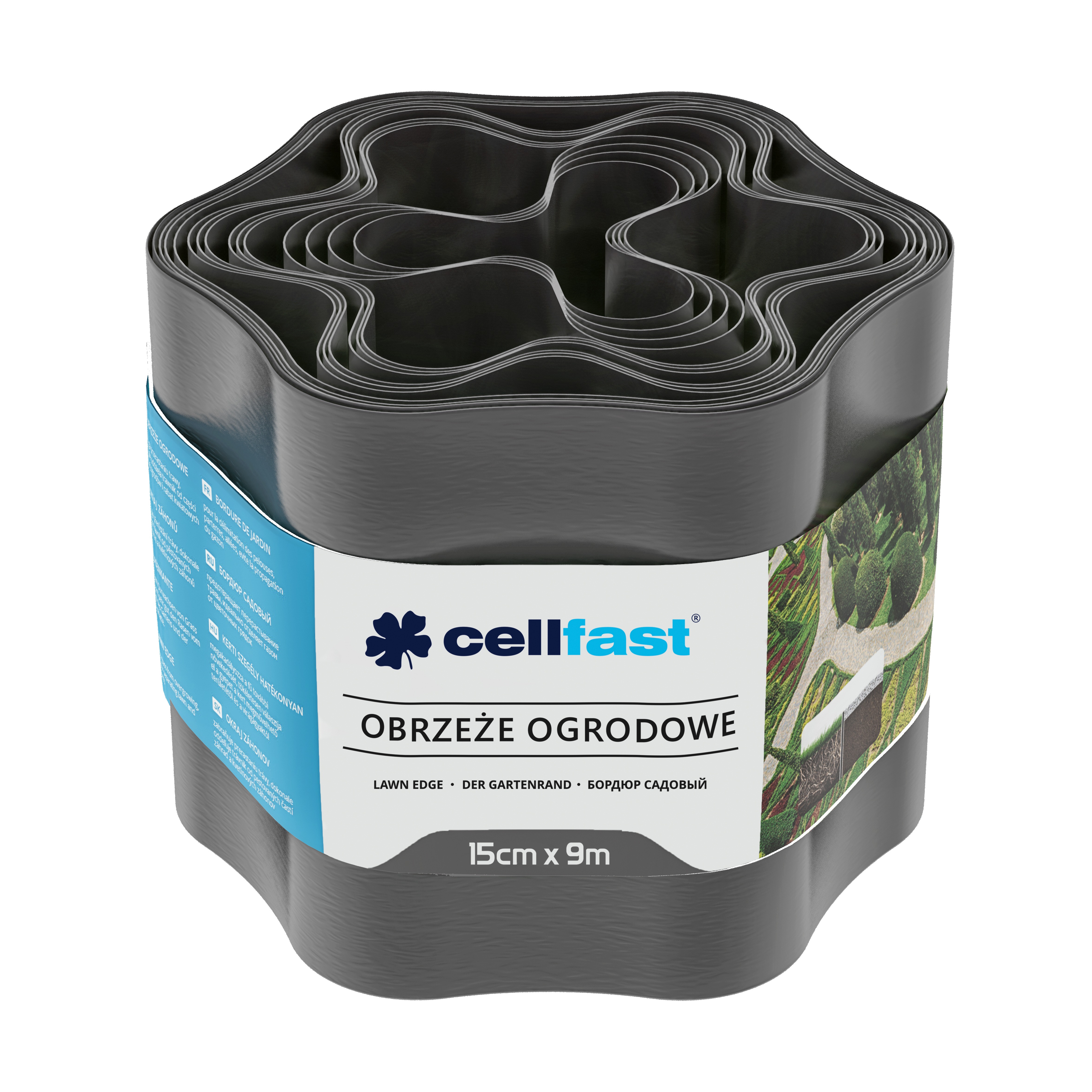 Cellfast Gartenrand 15 cm x 9 m /graphit/