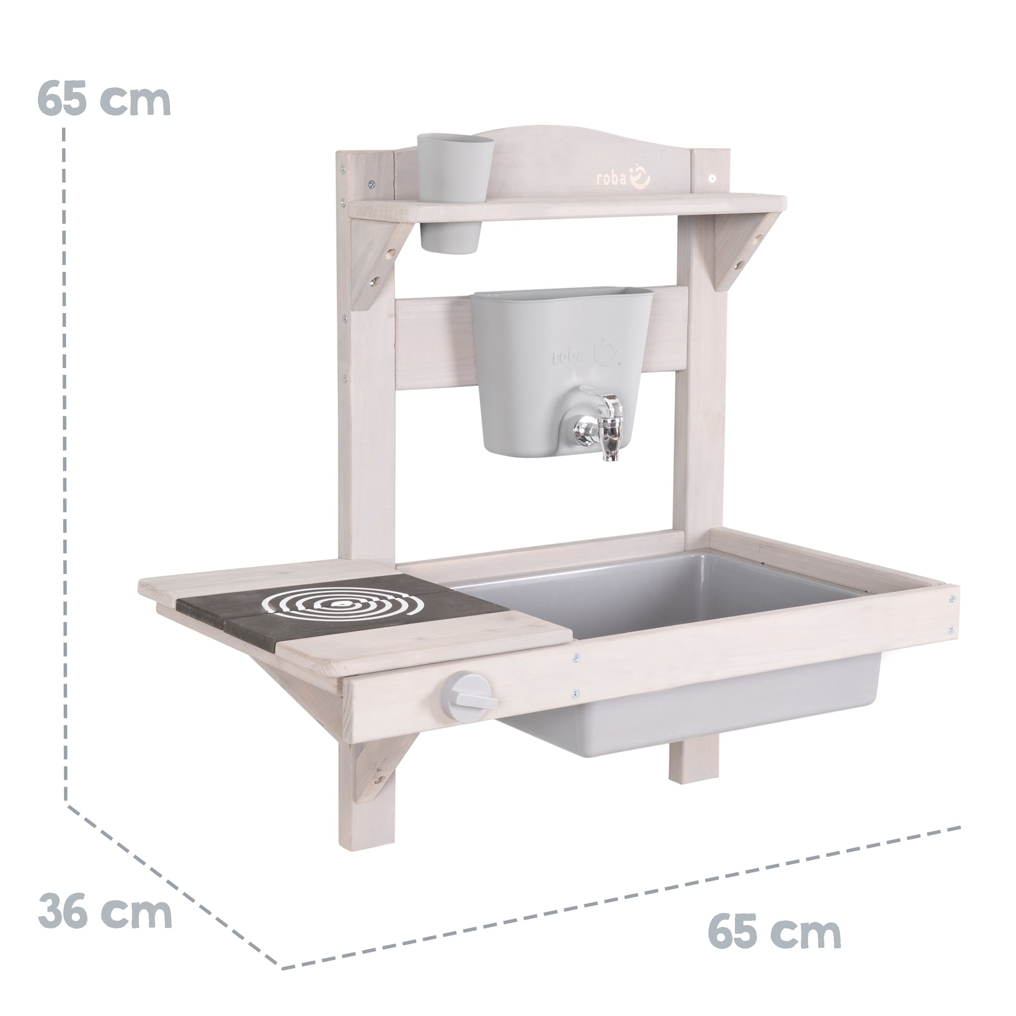 Roba 457001GAZU Spiel- Matschküche zum Hängen grau – Outdoor FSC - Bild 5 Roba 457001GAZU Spiel- Matschküche zum Hängen grau – Outdoor FSC - Produktbild 5