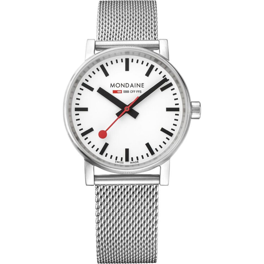 Mondaine evo2 316L Stainless steel Wiße MSE.35110.SM Mondaine, evo2, 316L, Stainless, steel, Wiße, MSE.35110.SM, Armbanduhr, Arm, Körperteil, Person
